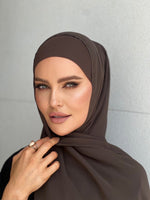 Khaki Chiffon Hijab Set