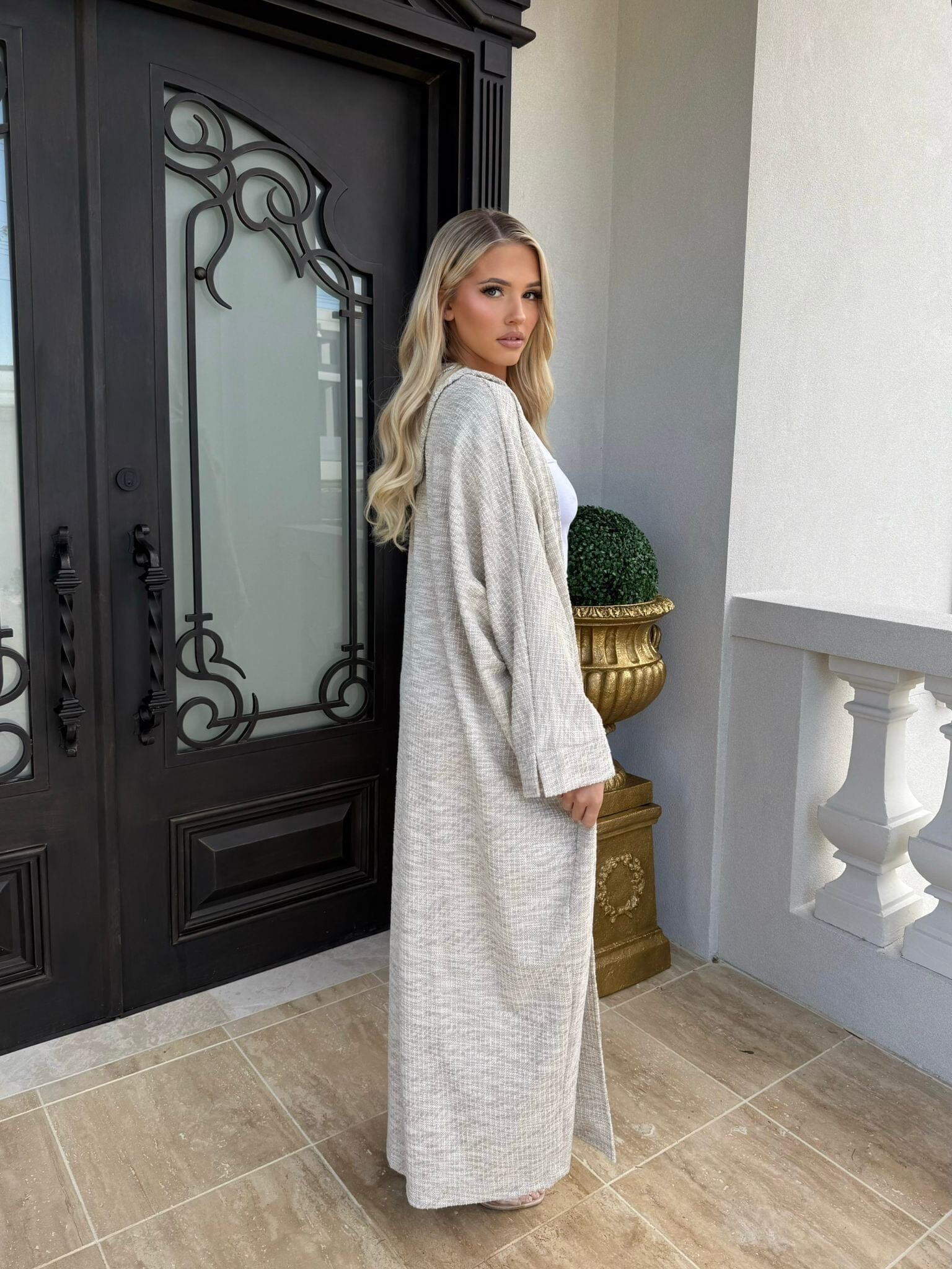 Tweed hoodi Cardigan