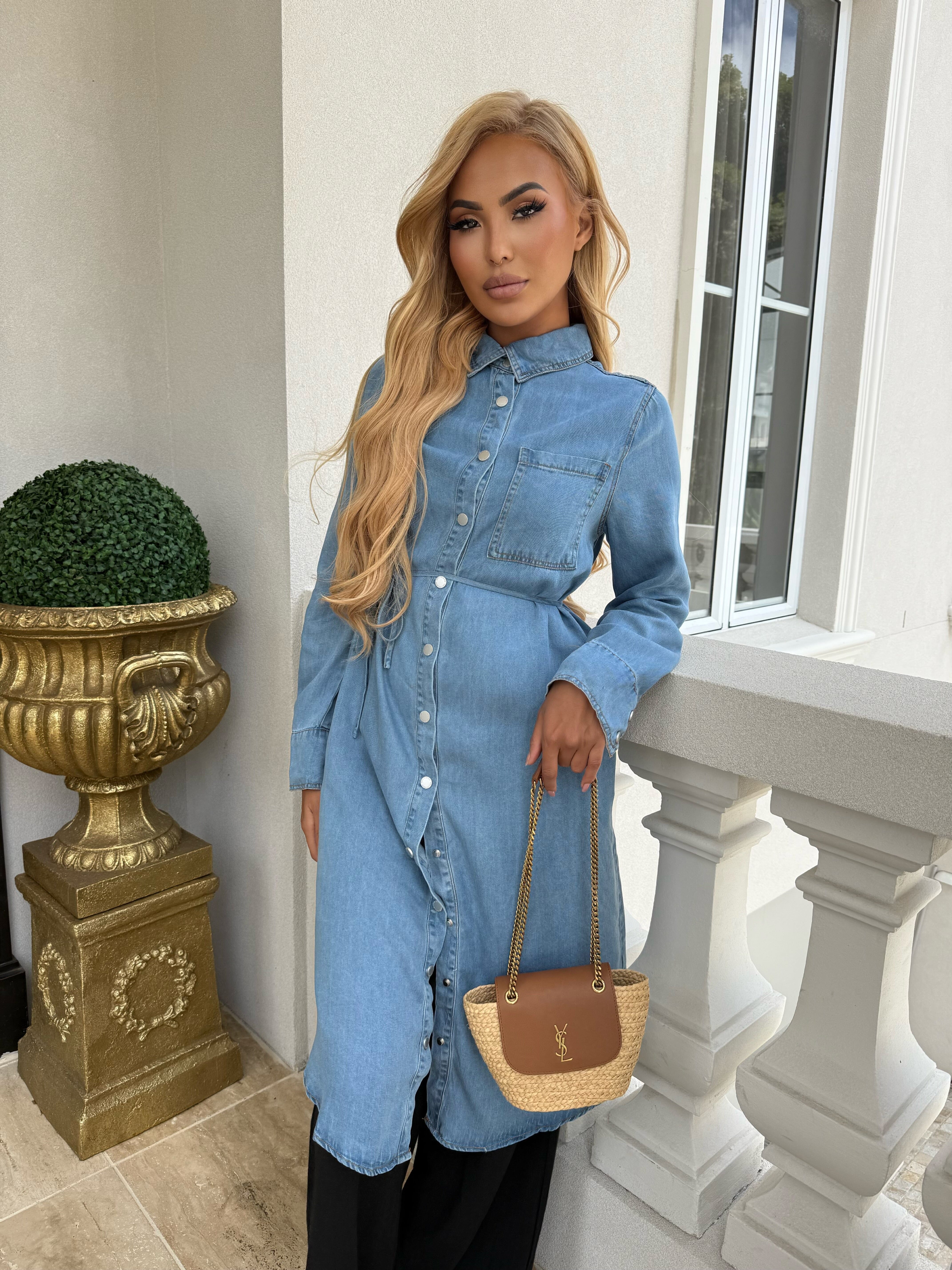 Baby Blue Denim Tunic