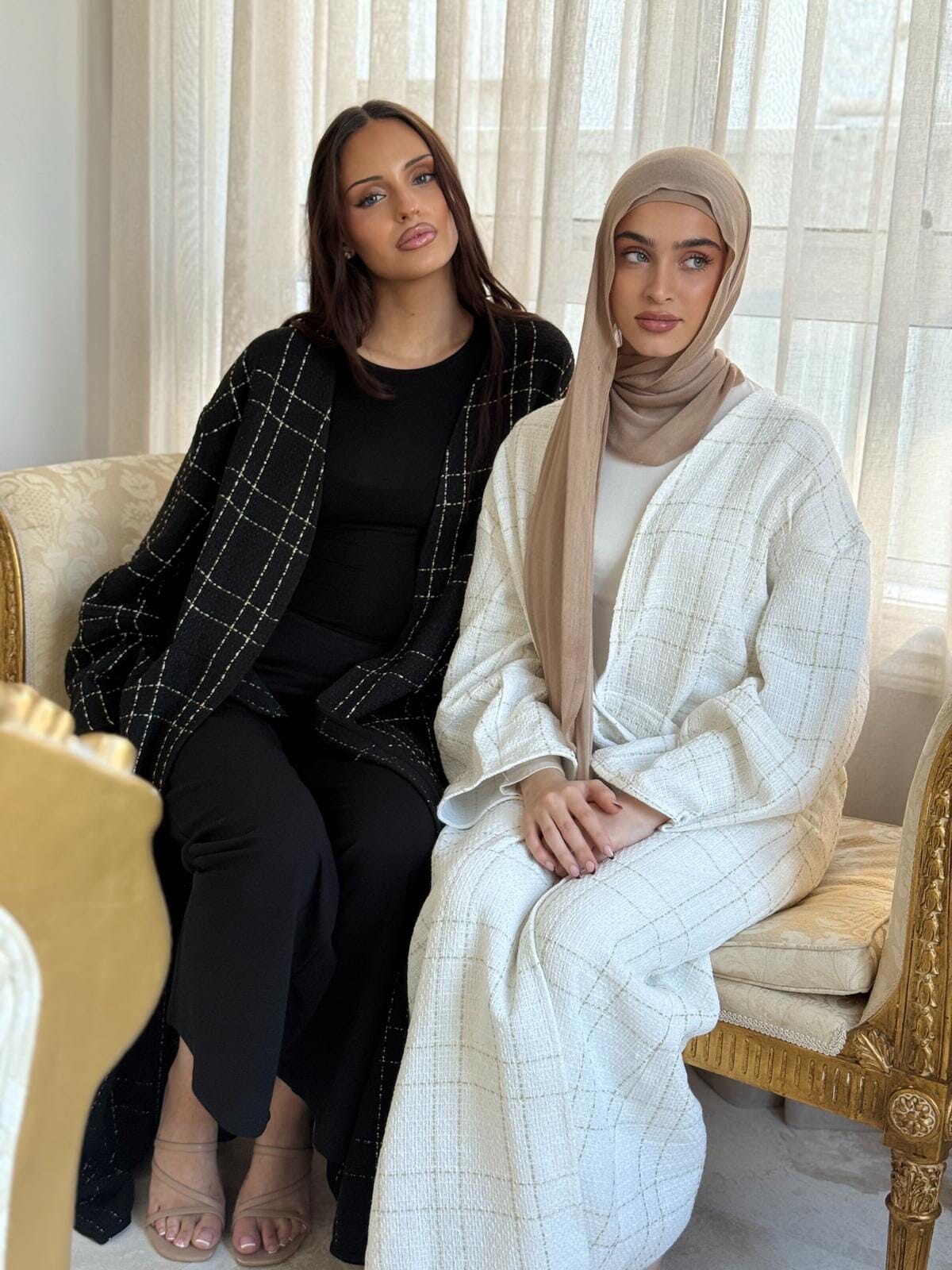 Tweed Pocket Open Abaya