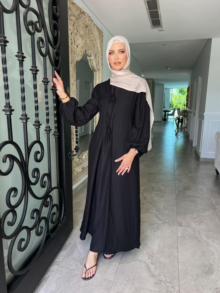 Tie Bow Abaya Set