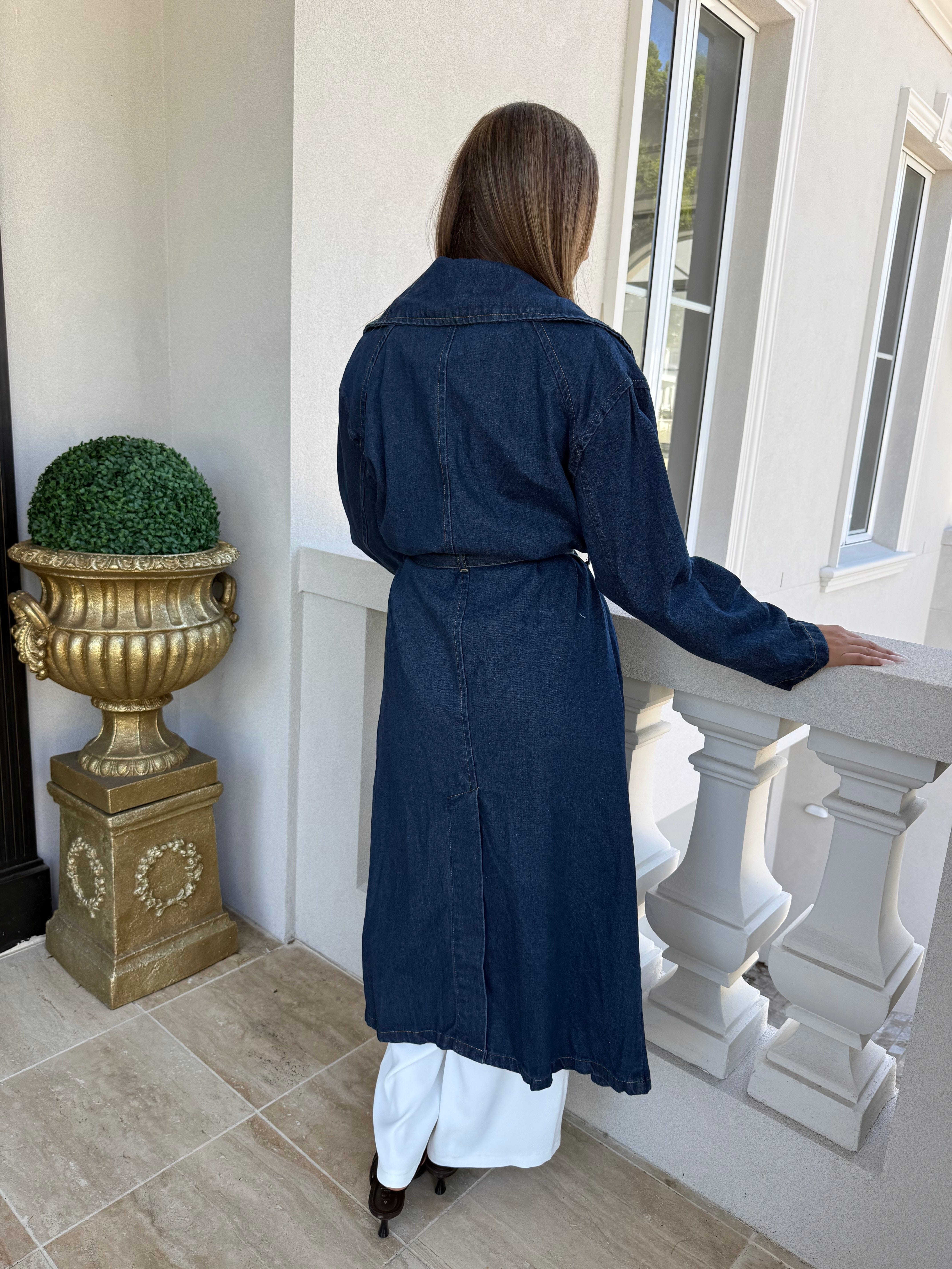 Mid Denim Trench