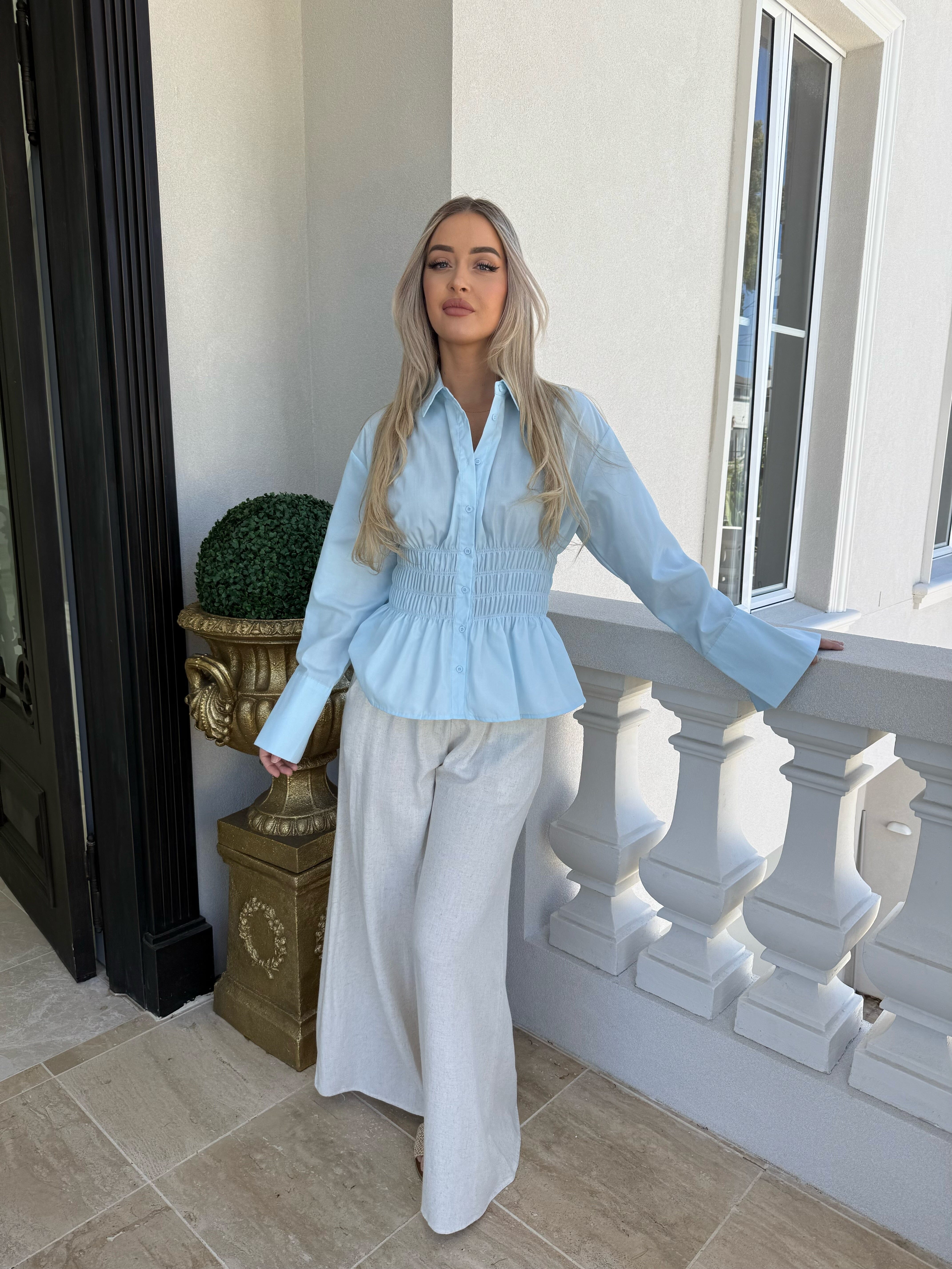 Elastic Gathered Top