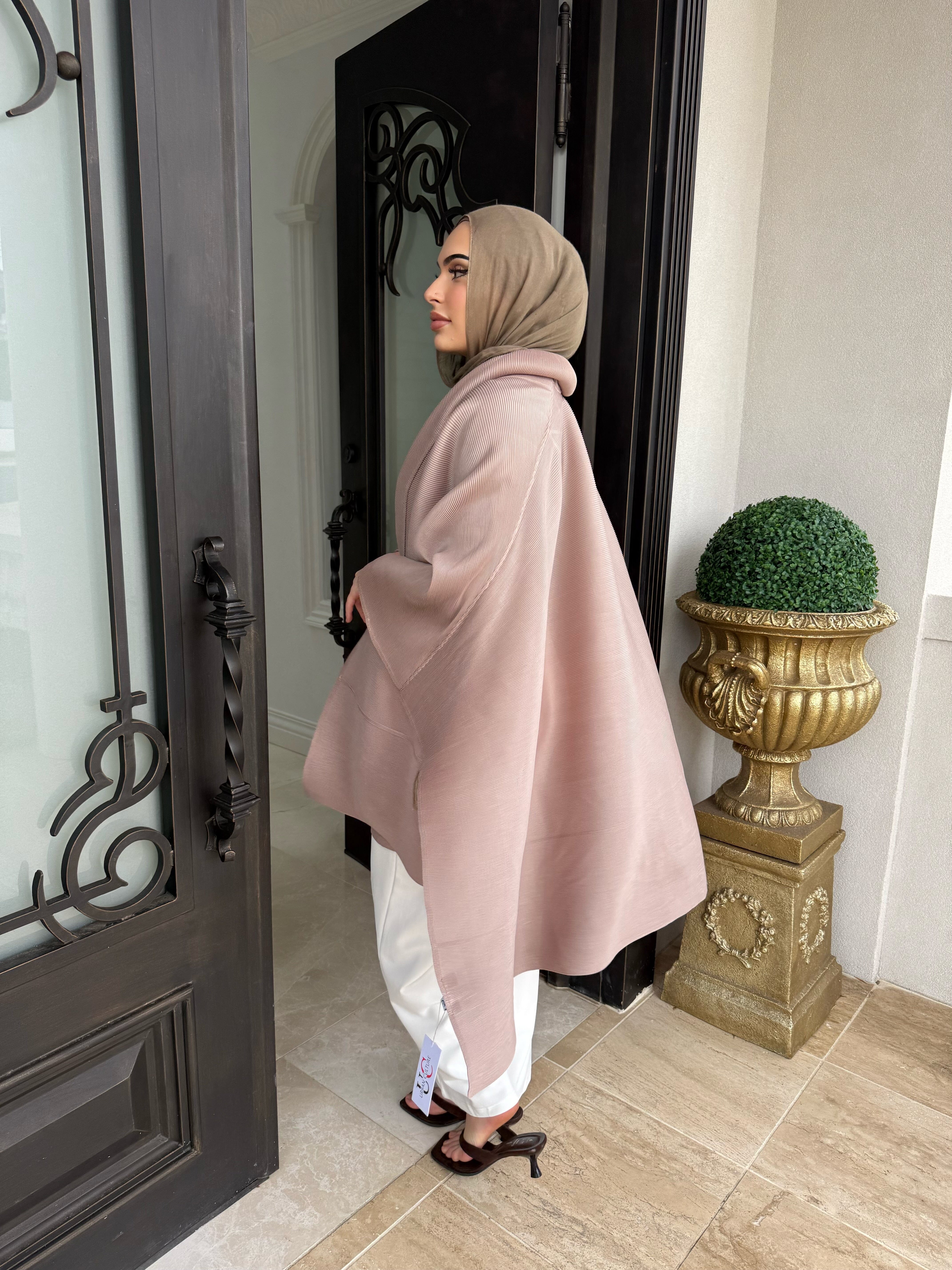 Pleated Waterfall Cape
