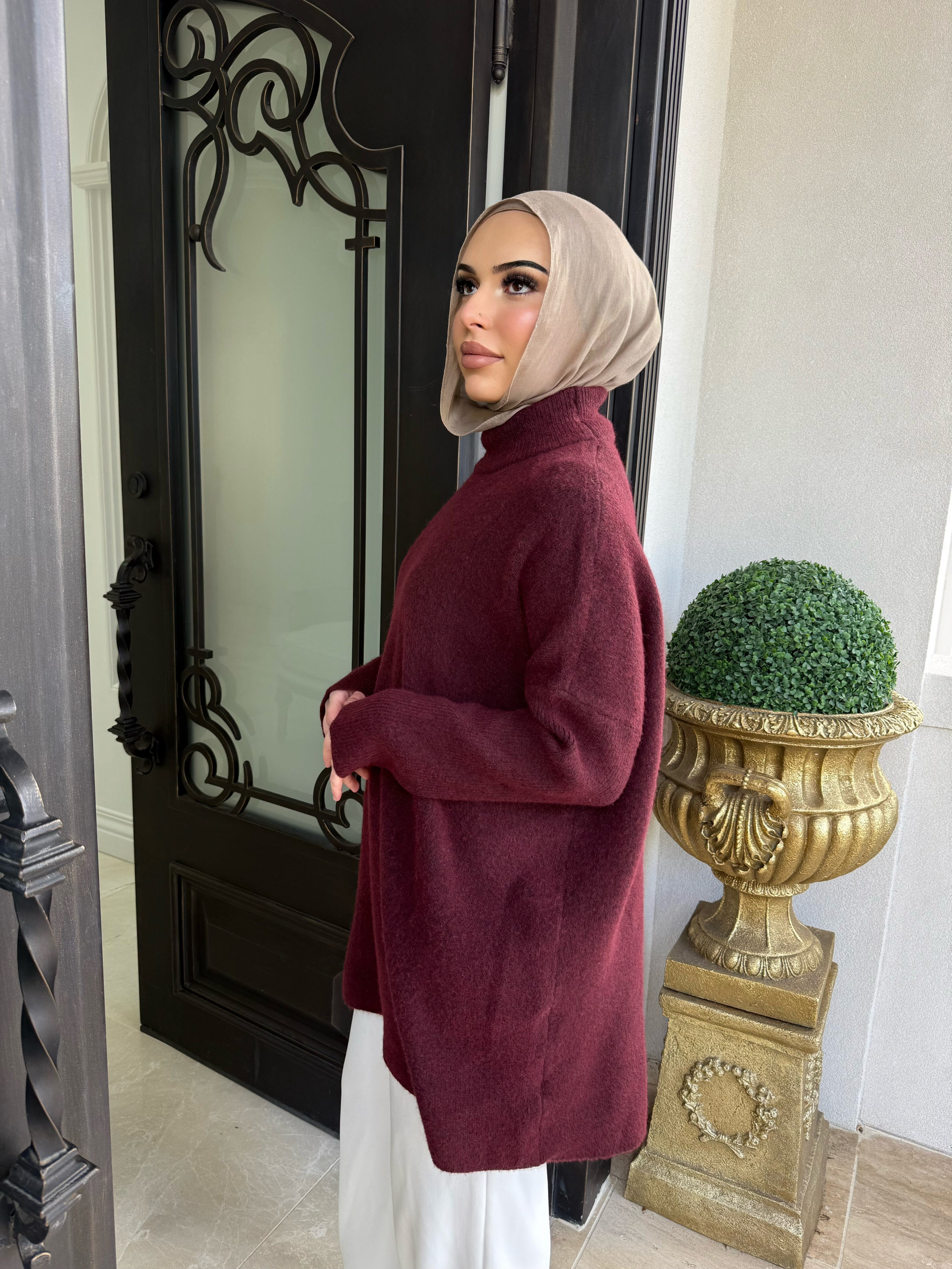 Wool High Low Jumper