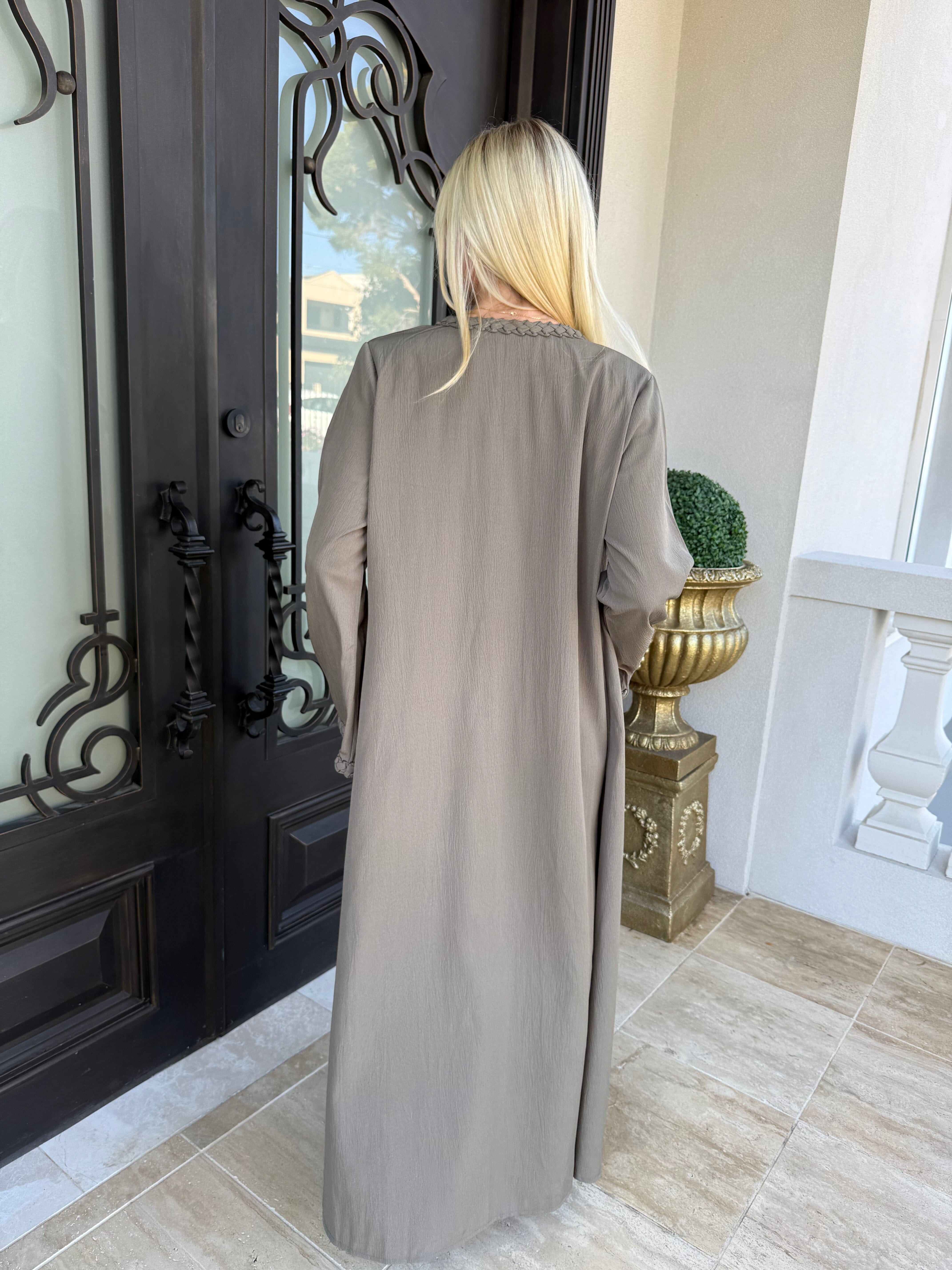 Braided Edge Abaya