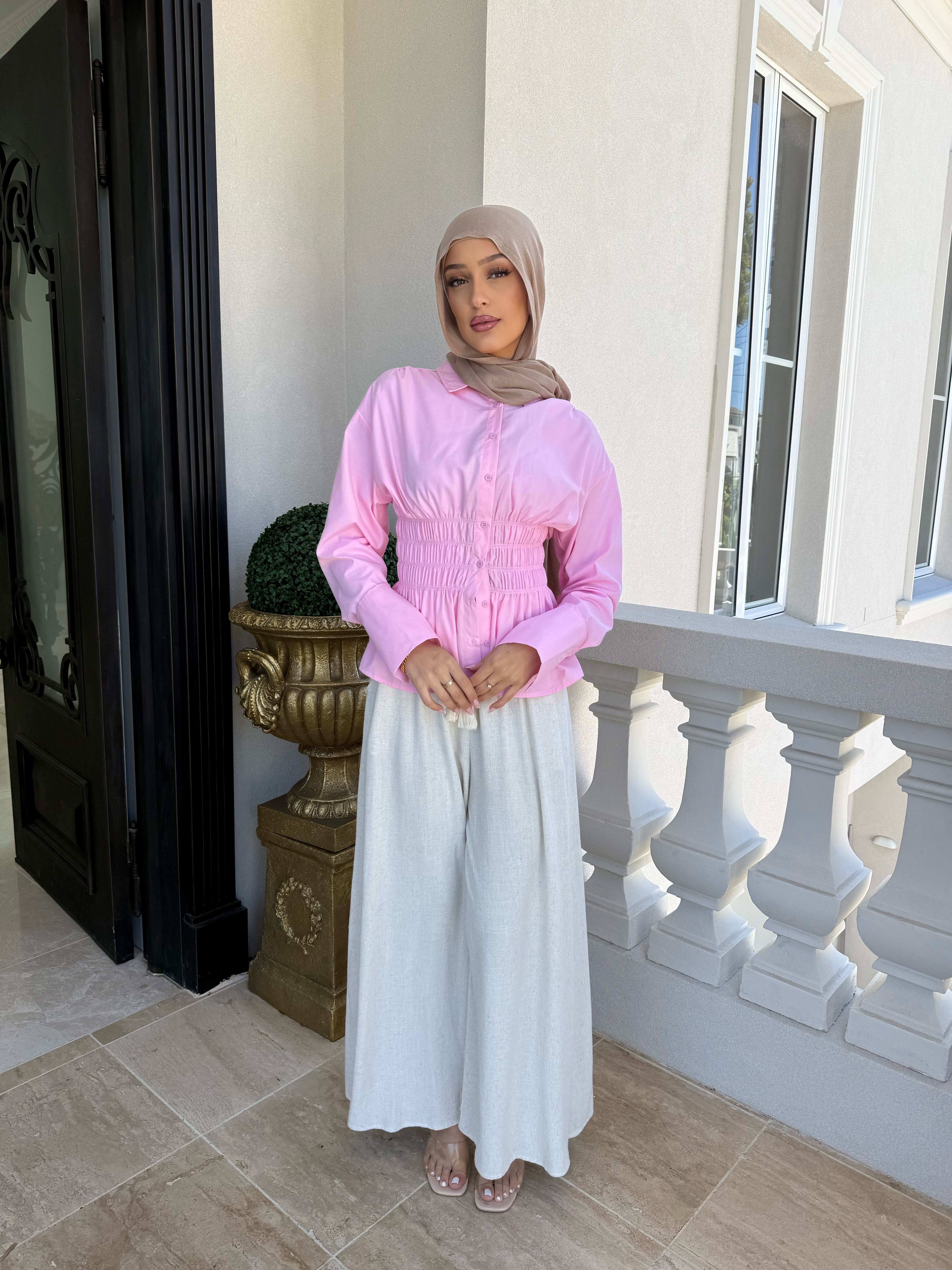 Elastic Gathered Top