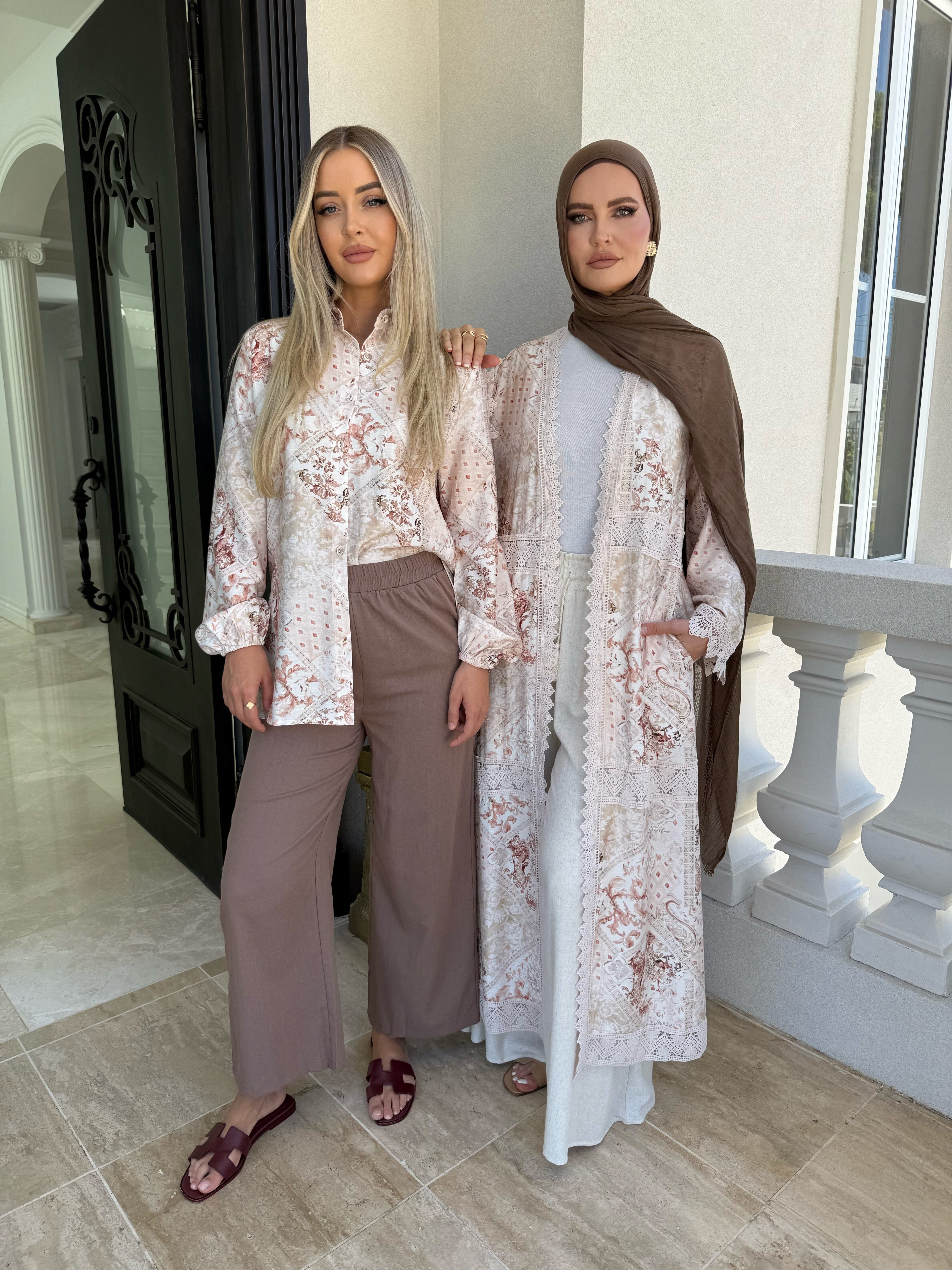 Blush Printed Lace Cape