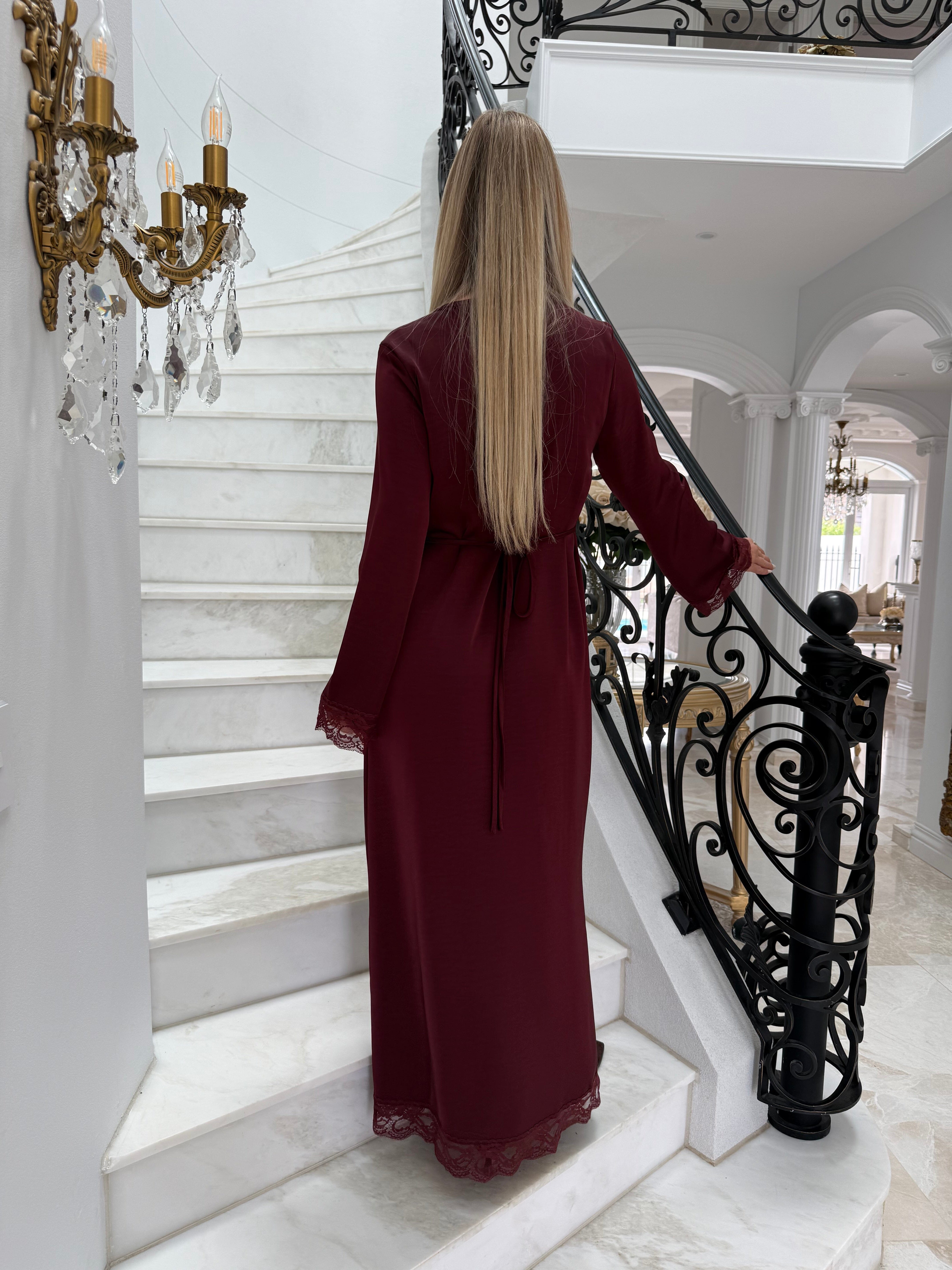 Layali Burgandy Dress