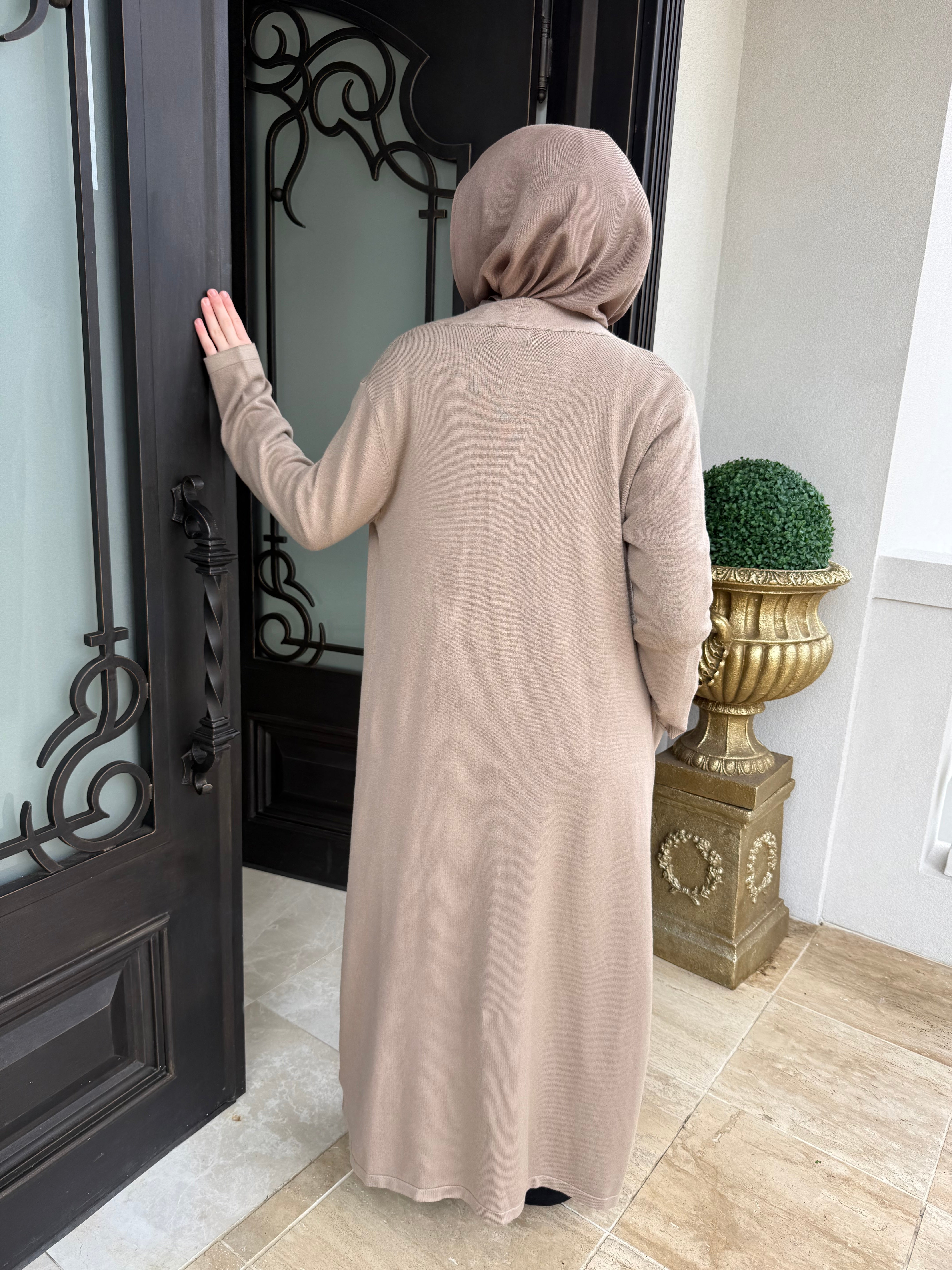 Beige Pocket Knit Cardi