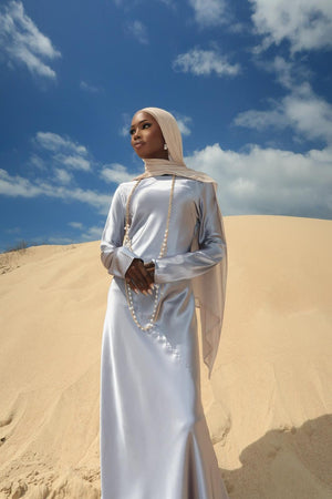 Al Sahara Slim Satin Dress