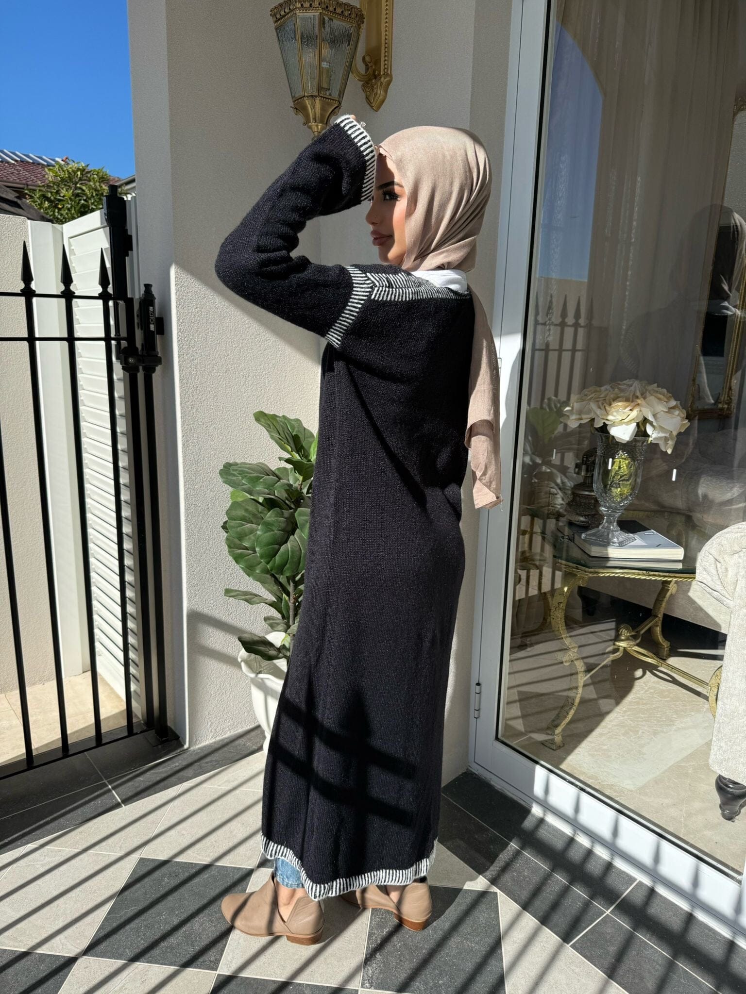 Trim Bow Knit Cardigan