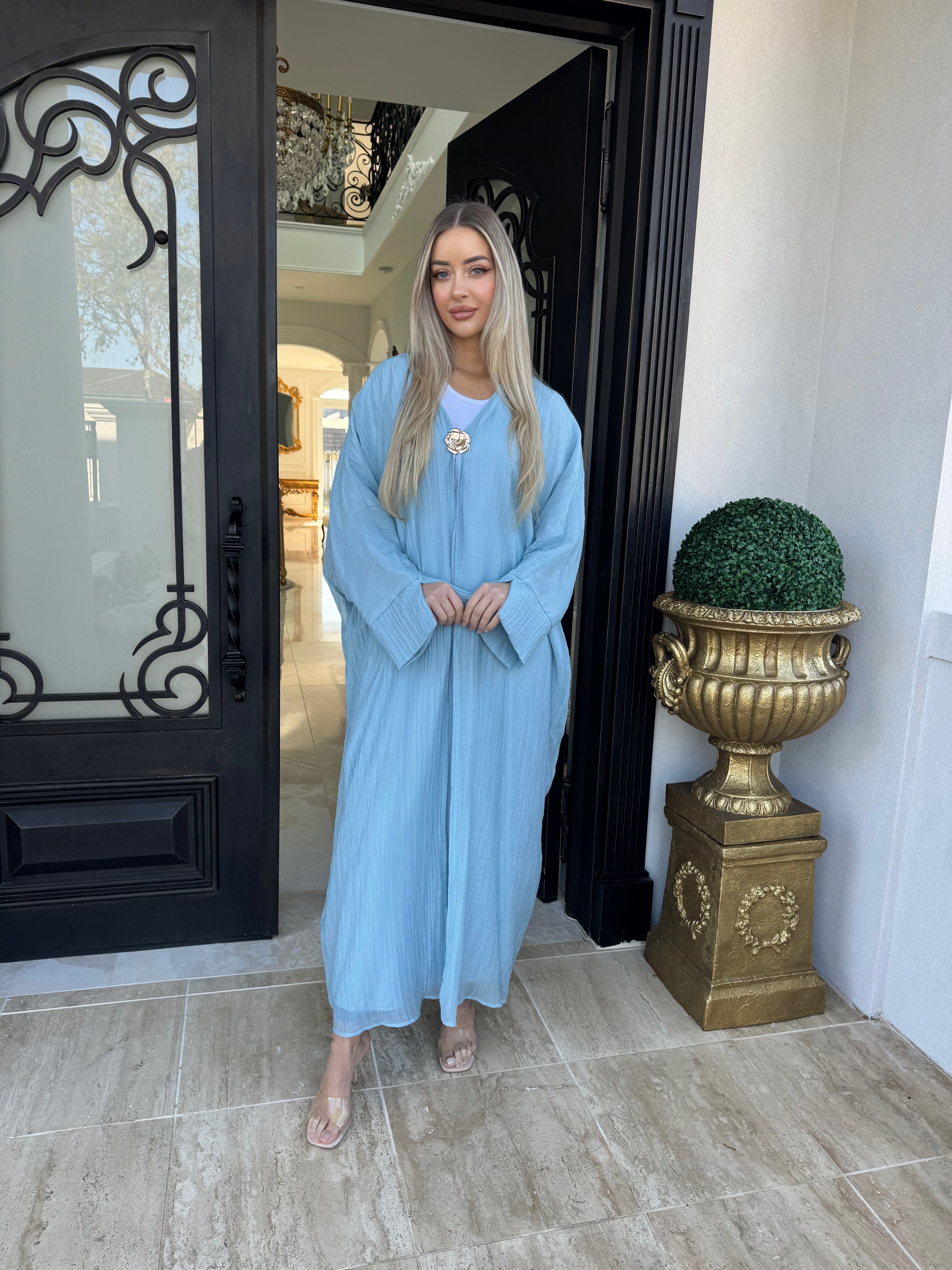 Crinkle Open Abaya
