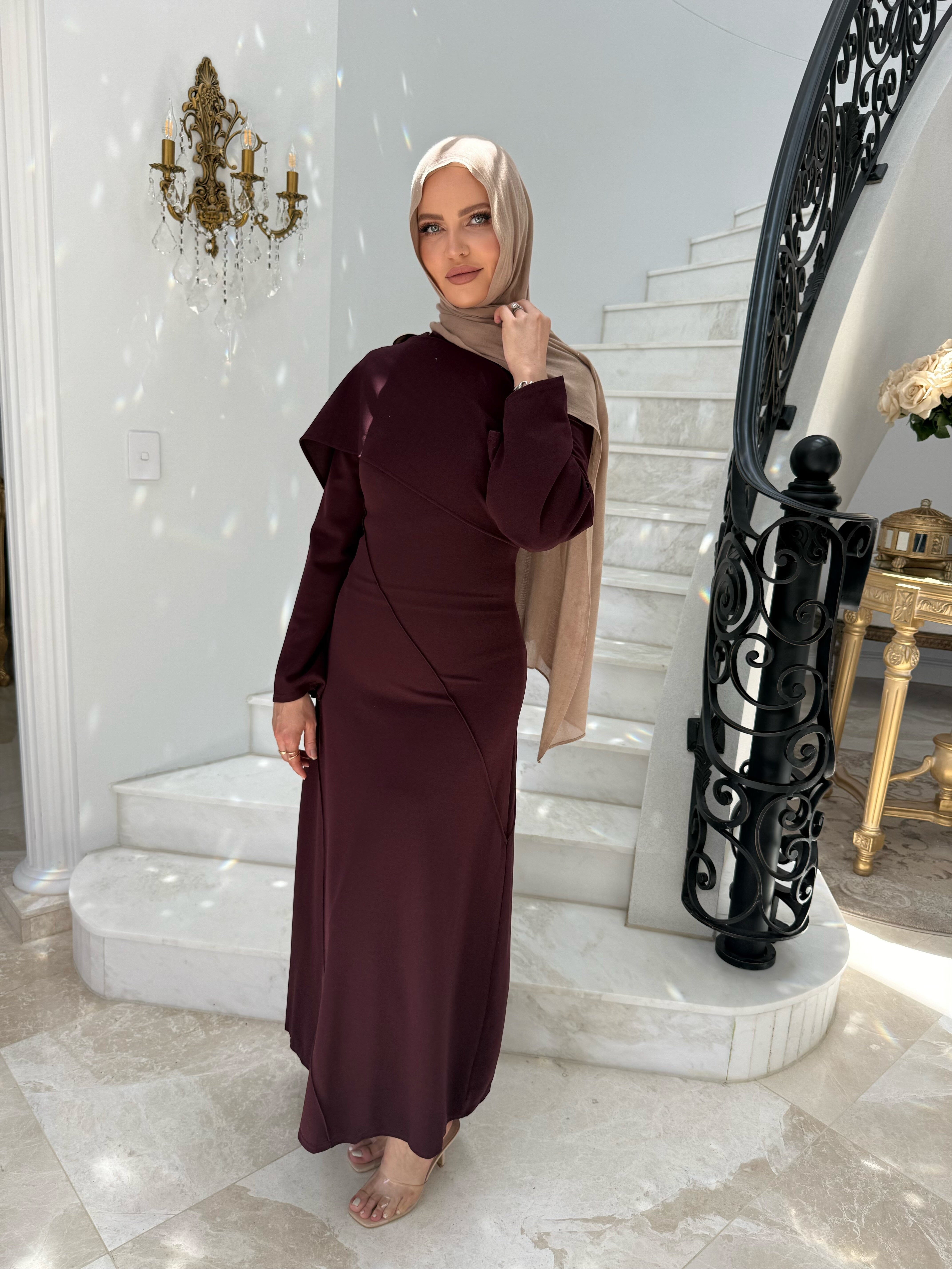 Drape Brooch Dress