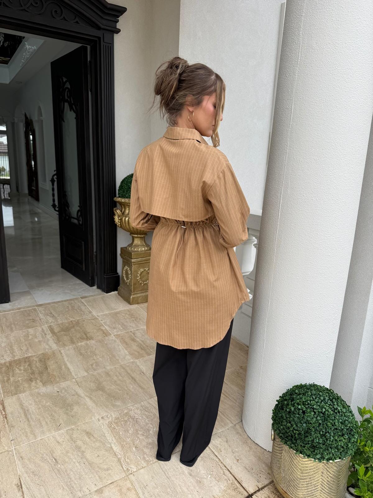 Oversized Stripe Button Shirt