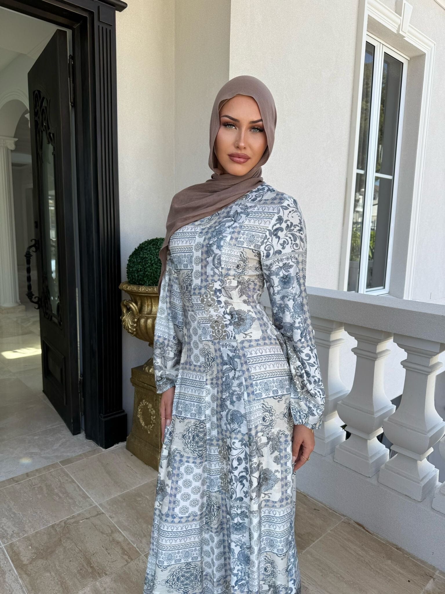 Rouba Blue Tie Dress