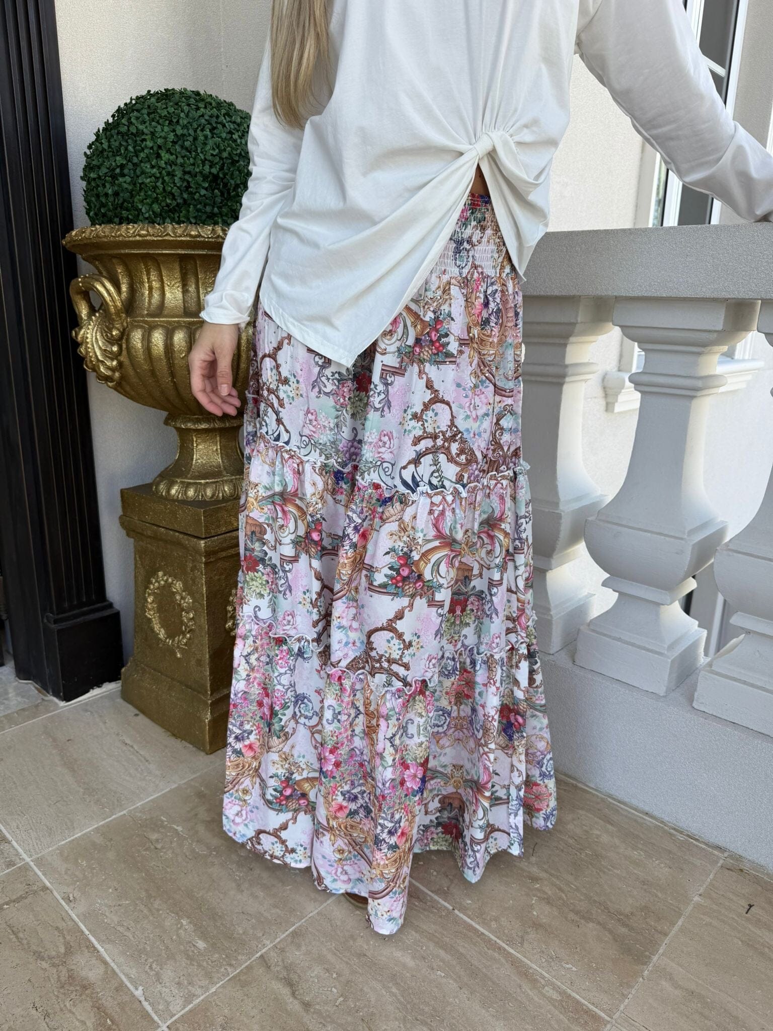 Pink Beaded Skirt