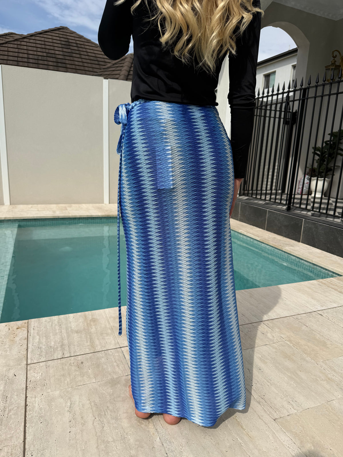 Crochet Blue Wrap Sarong