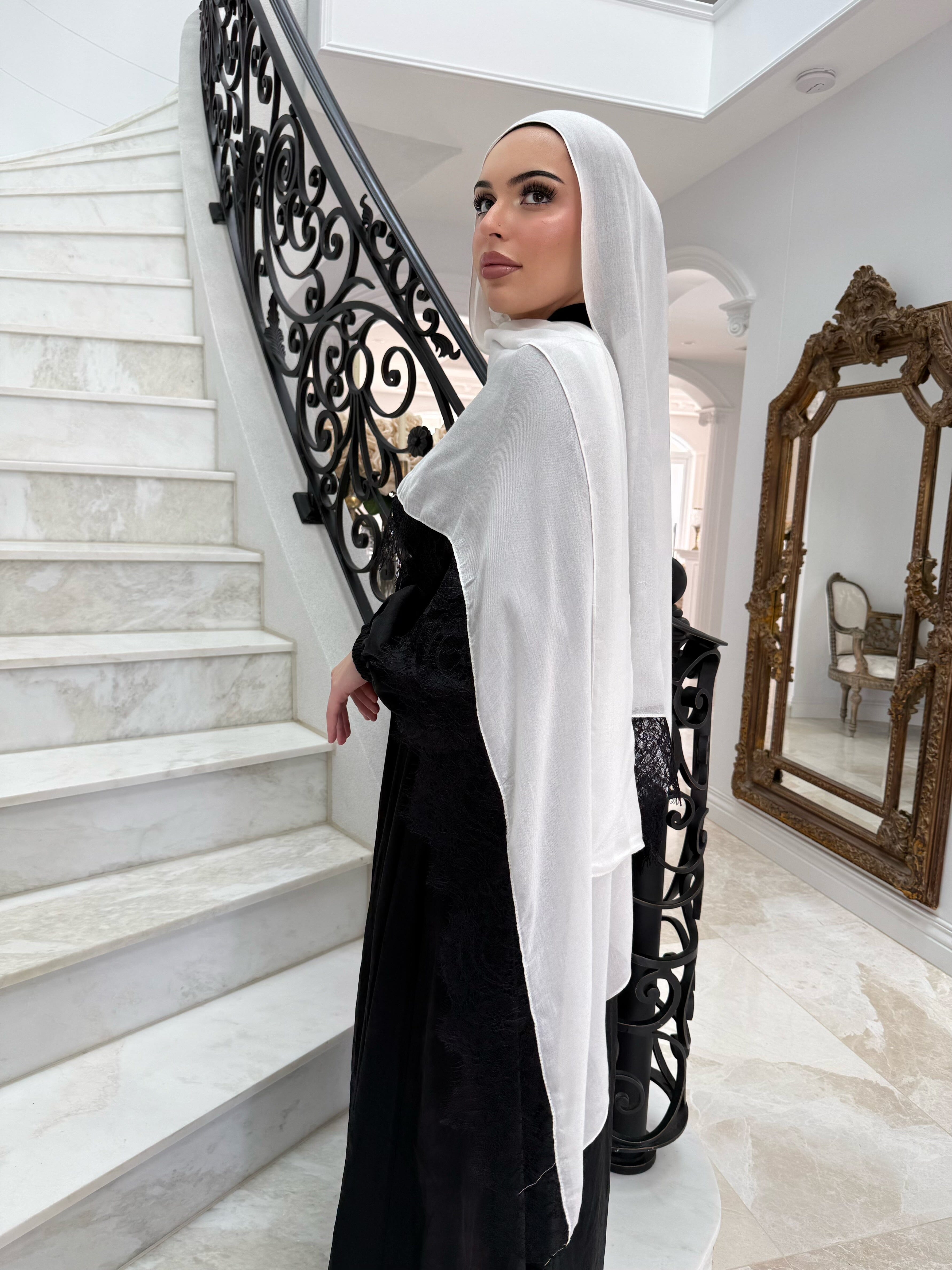 White Lace Modal Shawl
