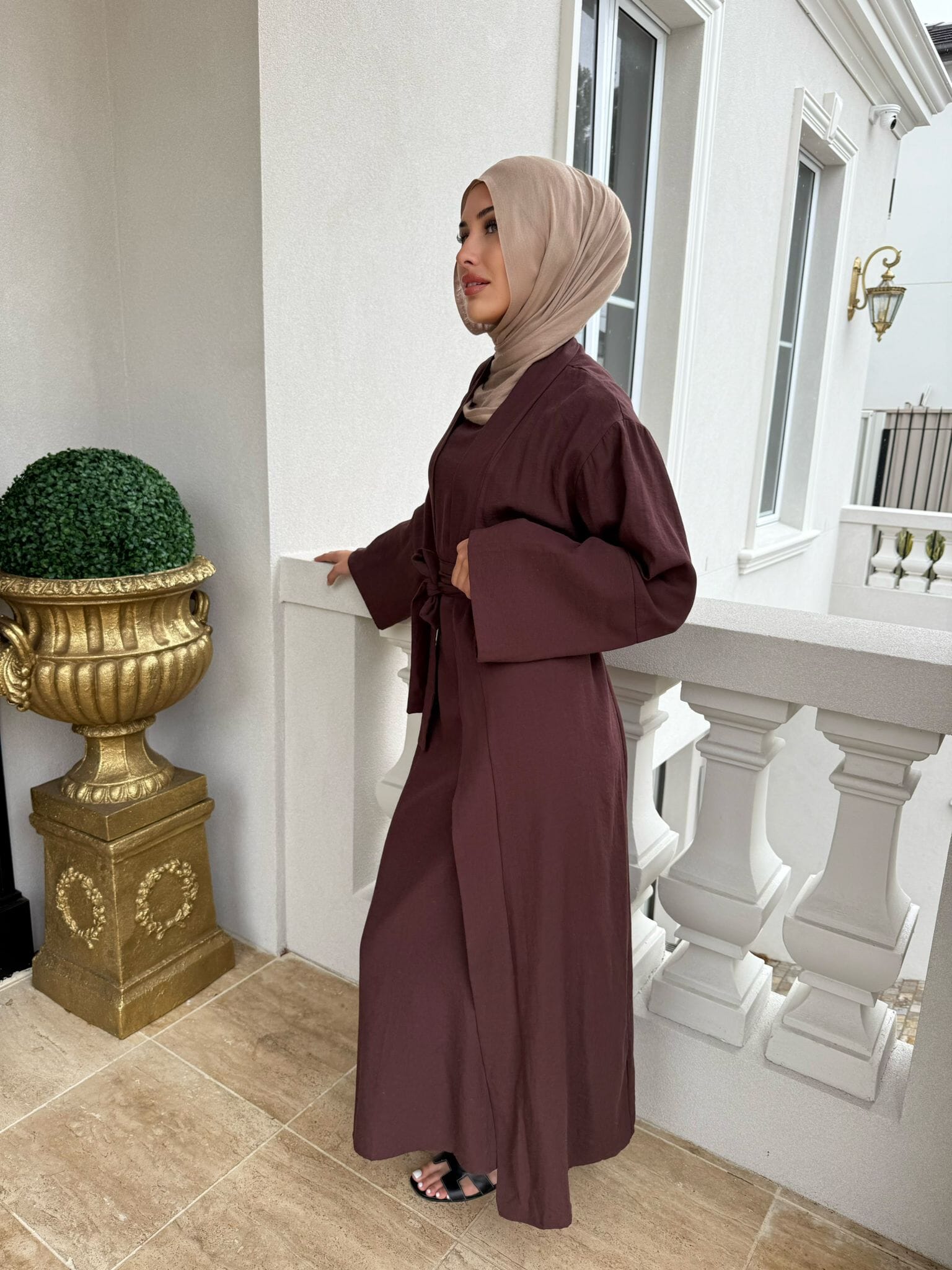Linen Abaya Set