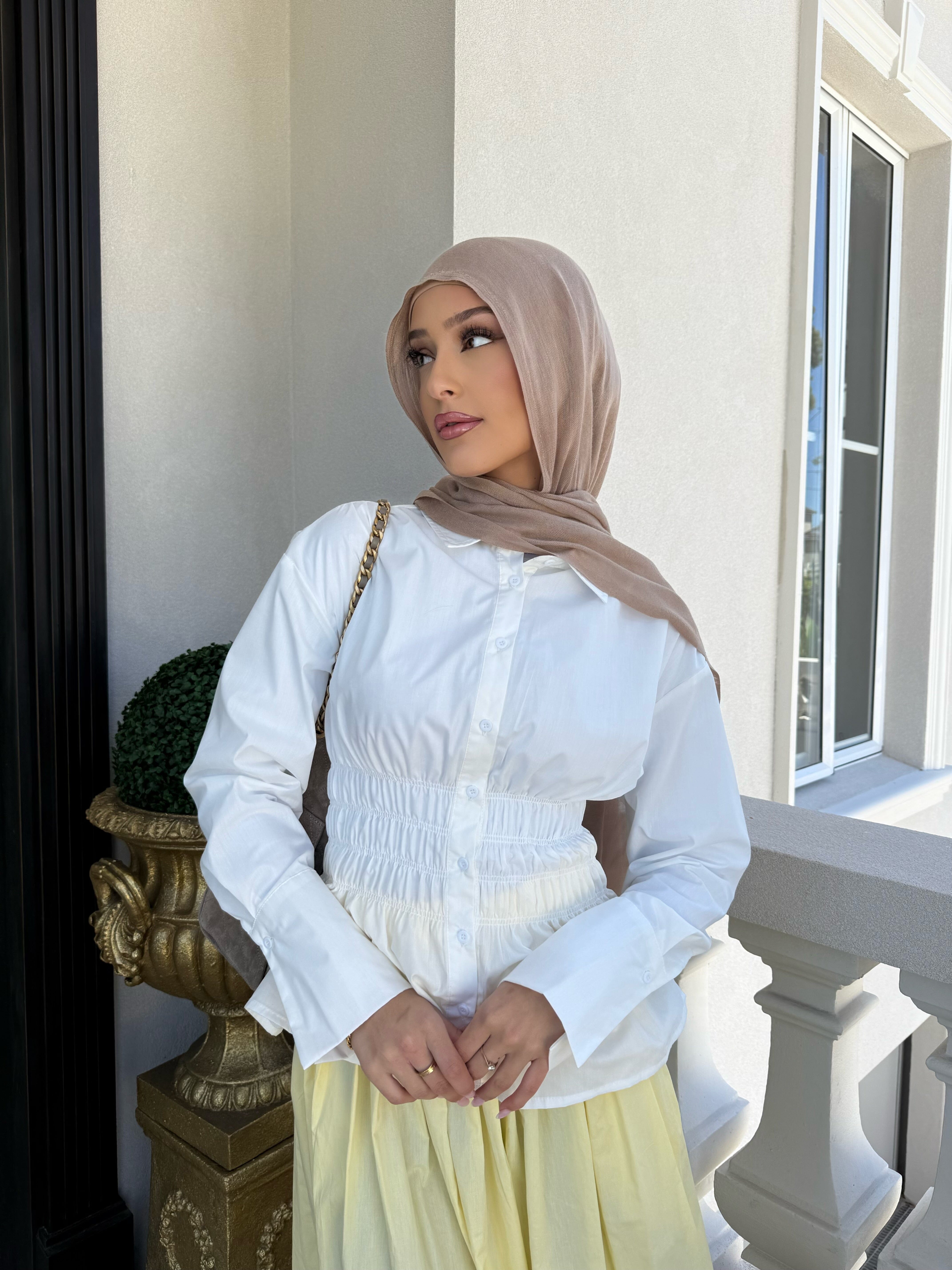 Elastic Gathered Top