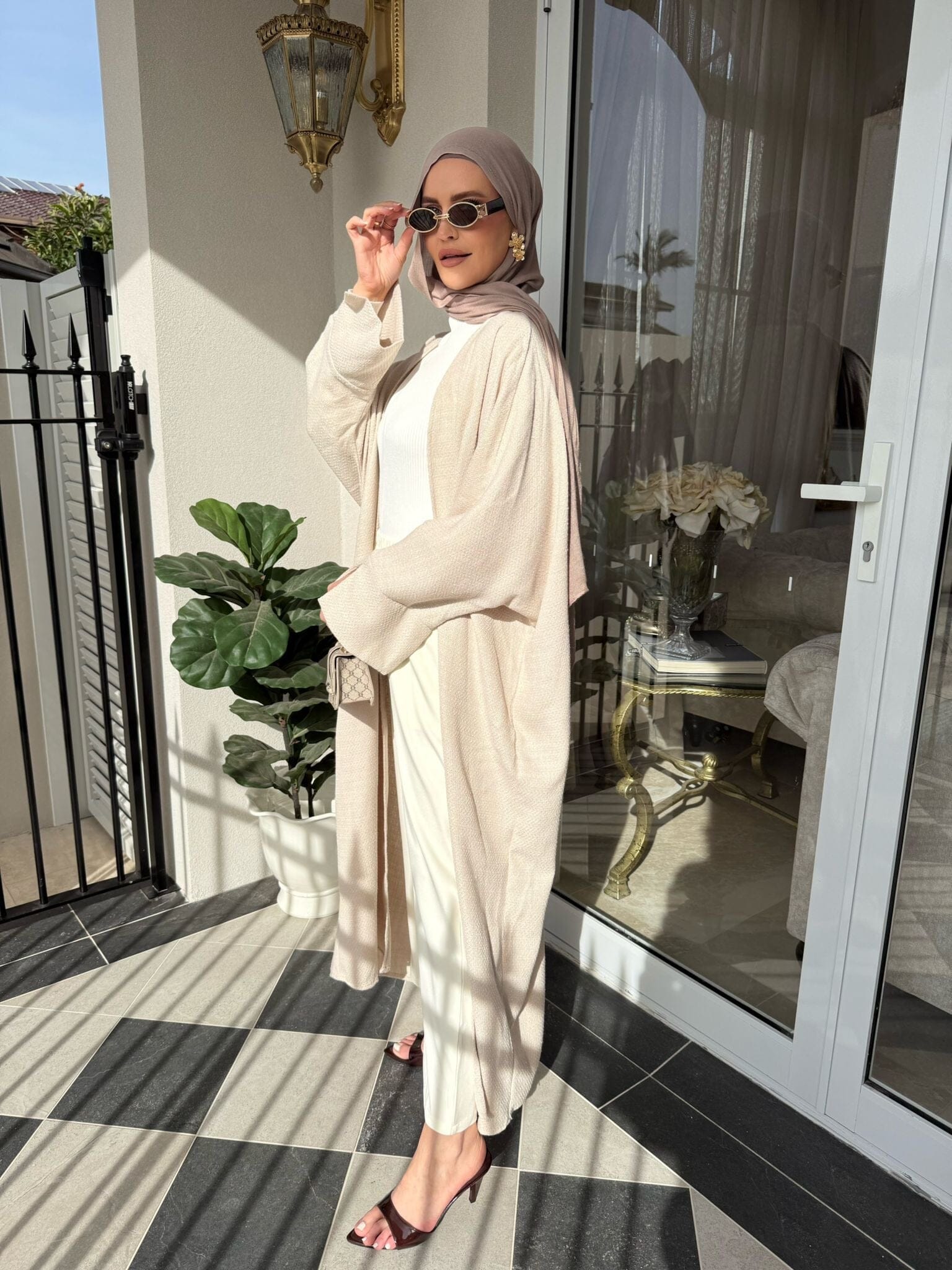 Tweed Abaya Kimono