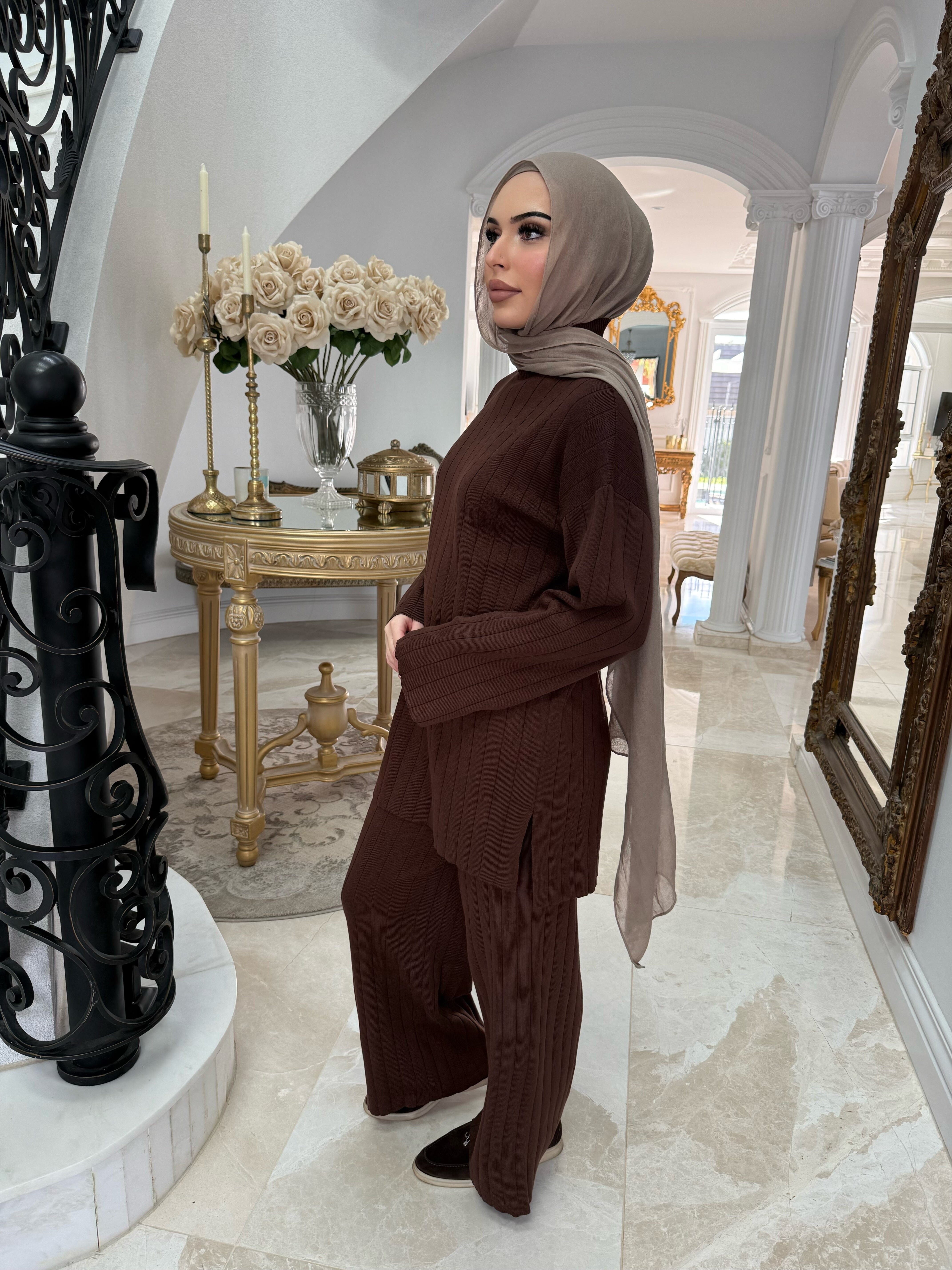 Thick Ribbed Knit Set