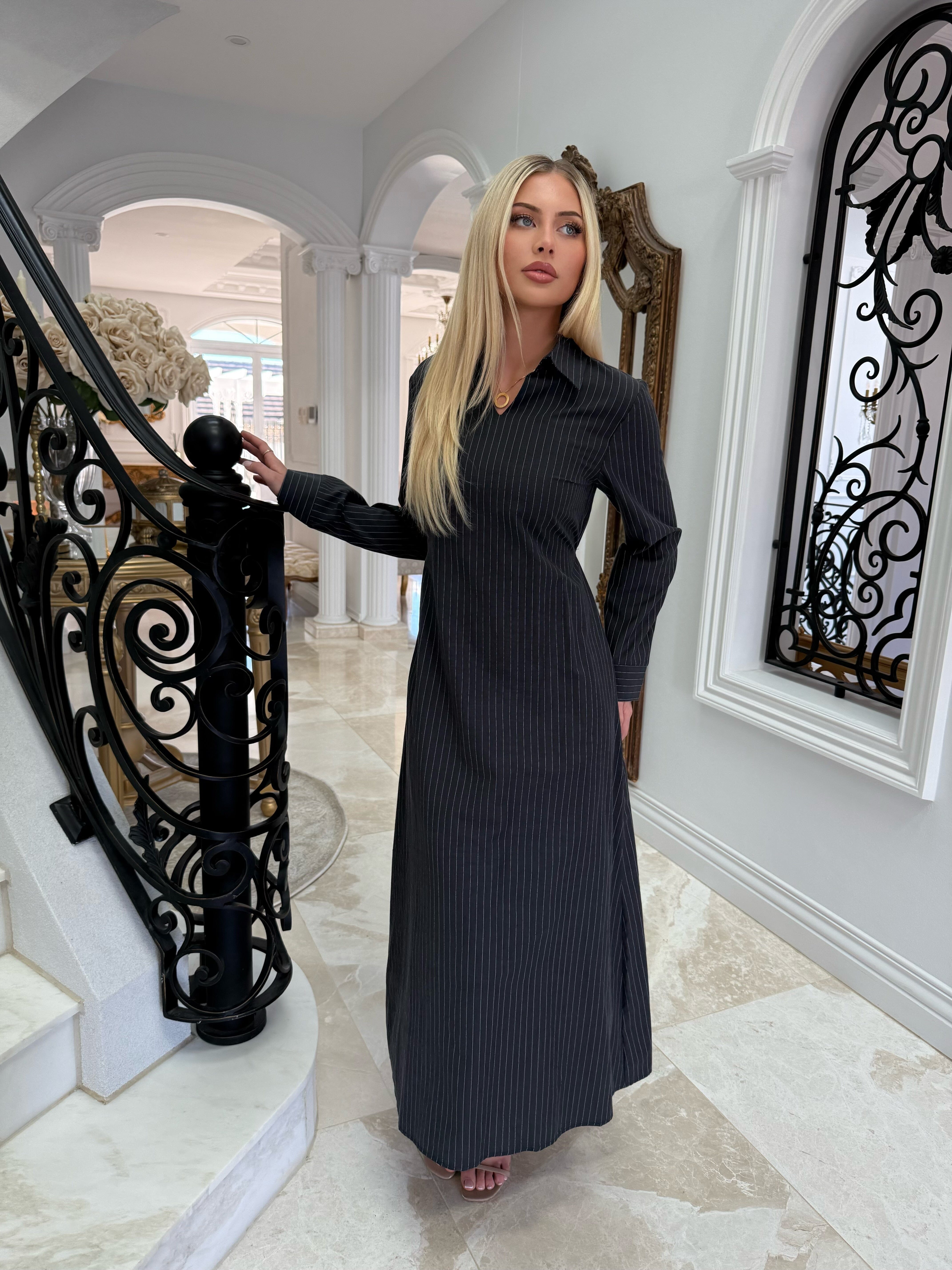 Pin Stripe Abaya
