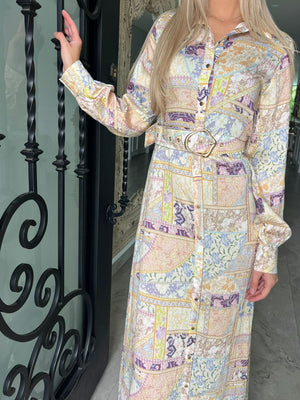 Paisley Linen Dress