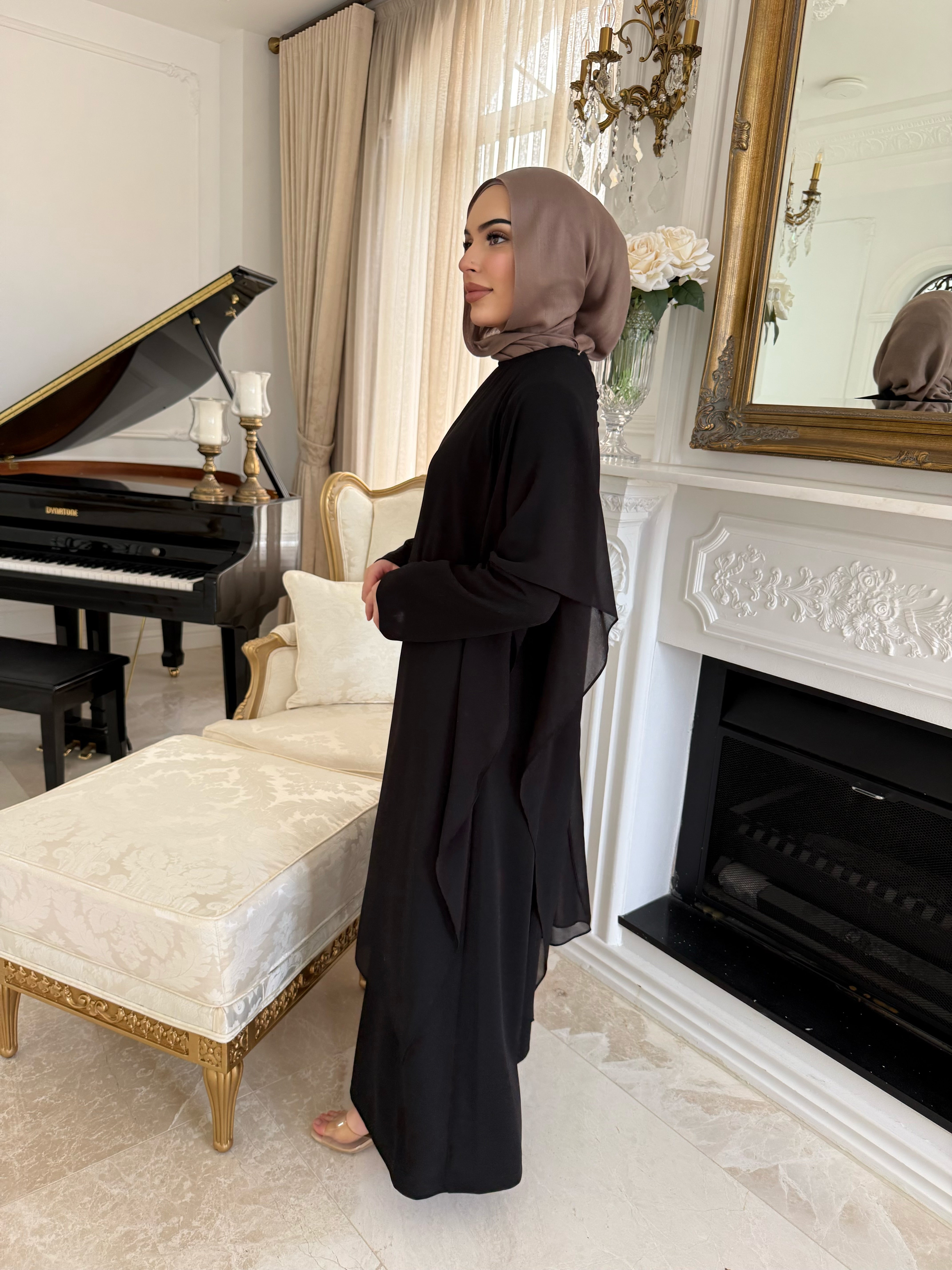 Chiffon Cape Abaya Set