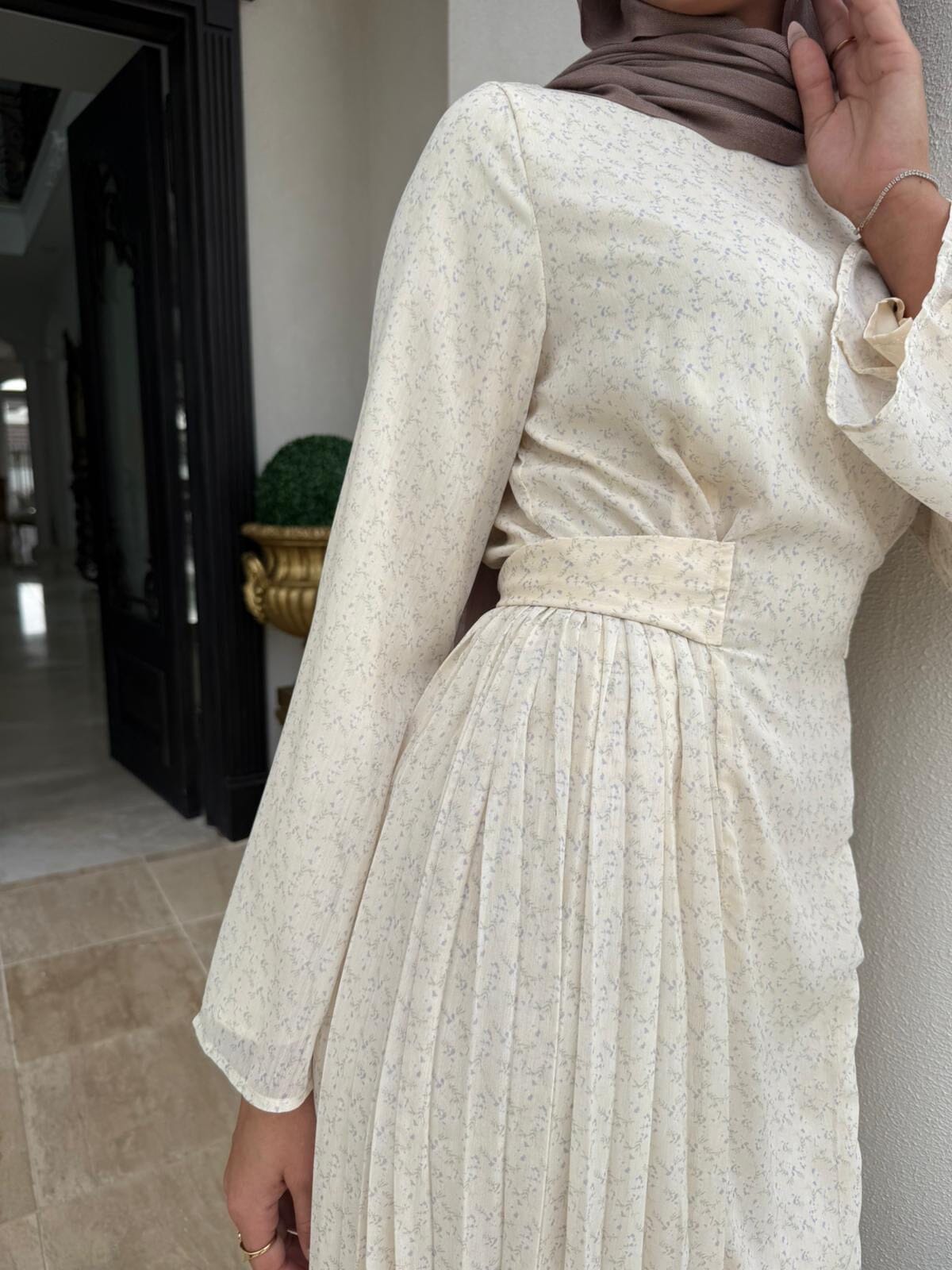 Pleated Daisy Dress