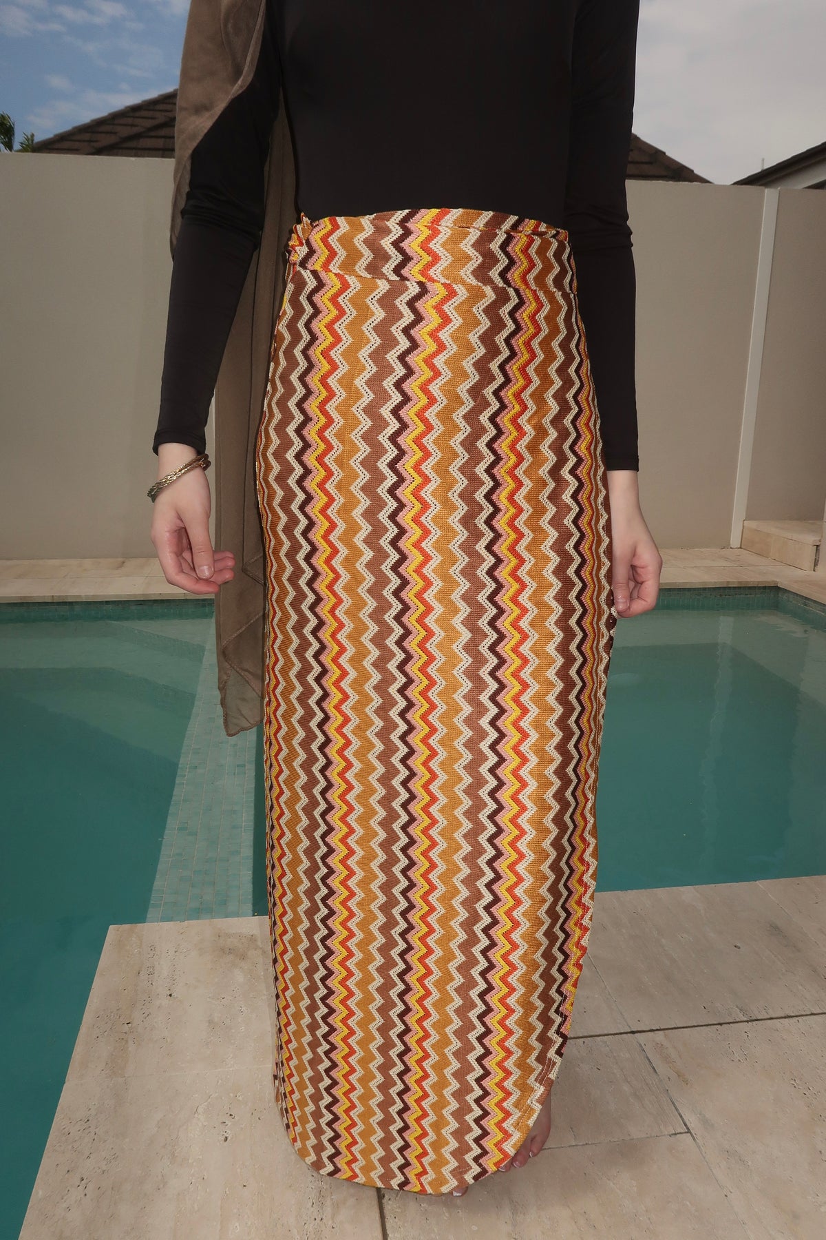 Crochet Tan Wrap Sarong