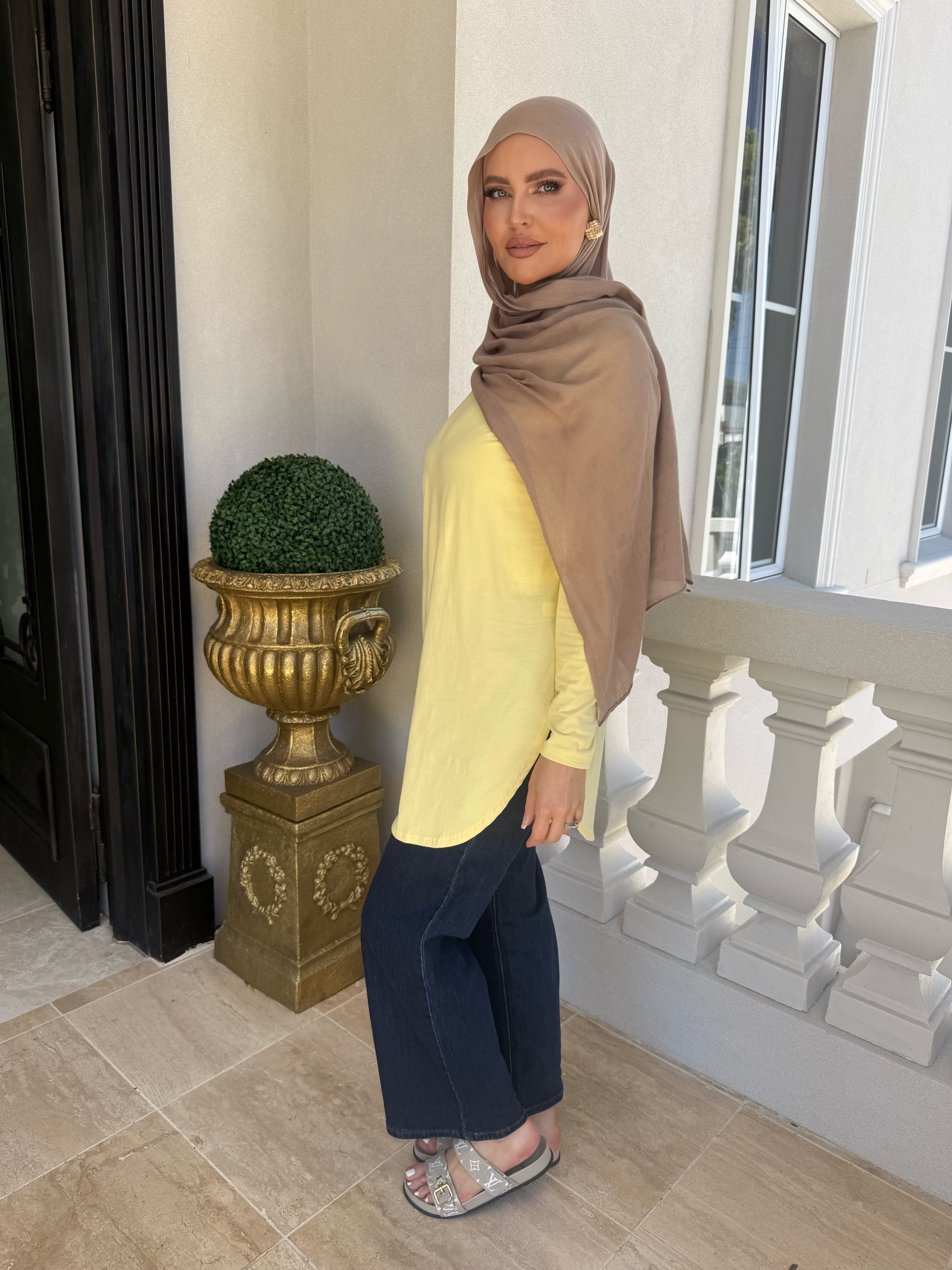 Midi Length Basic Cotton Top