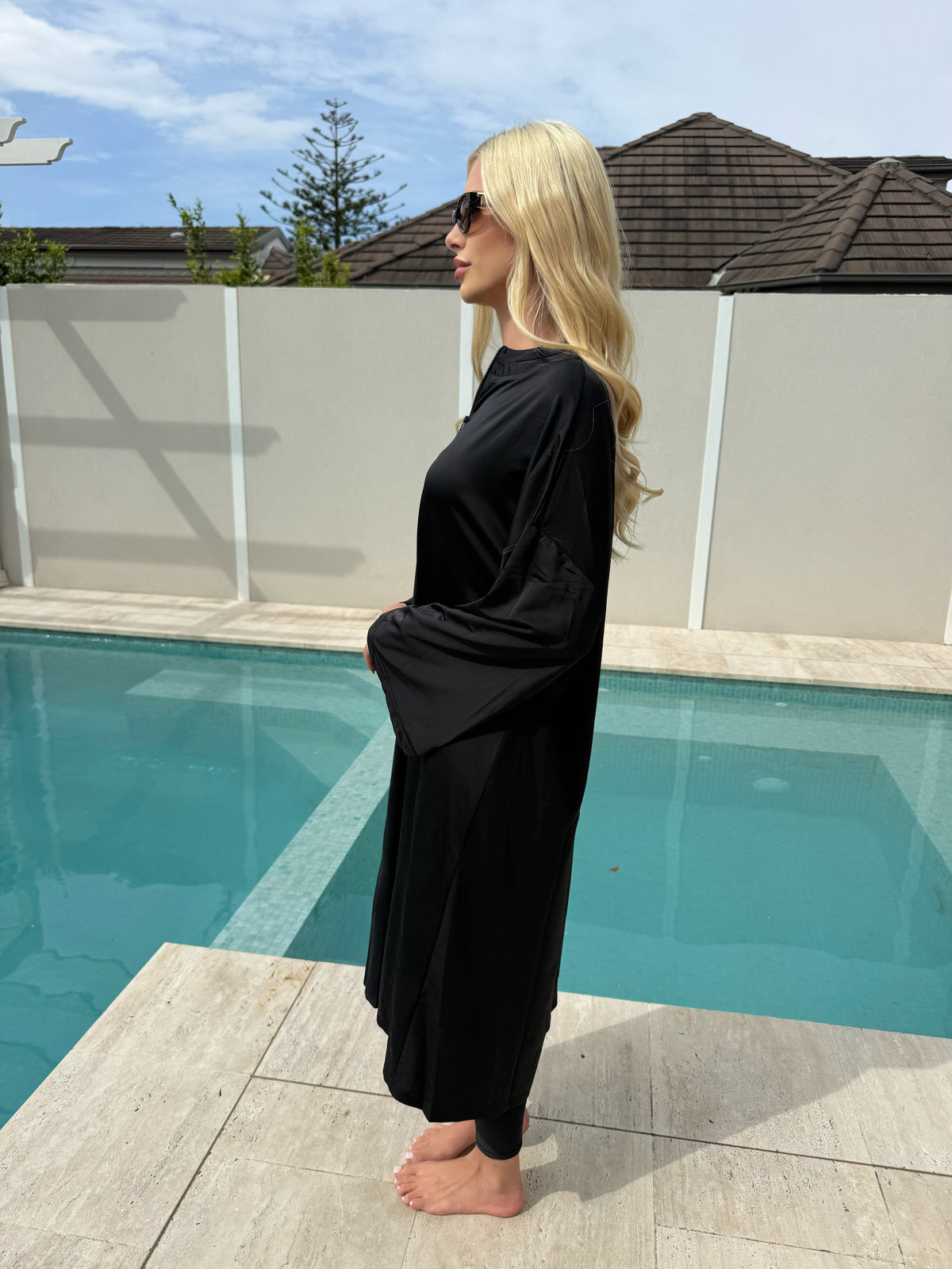 Black Swim Kaftan