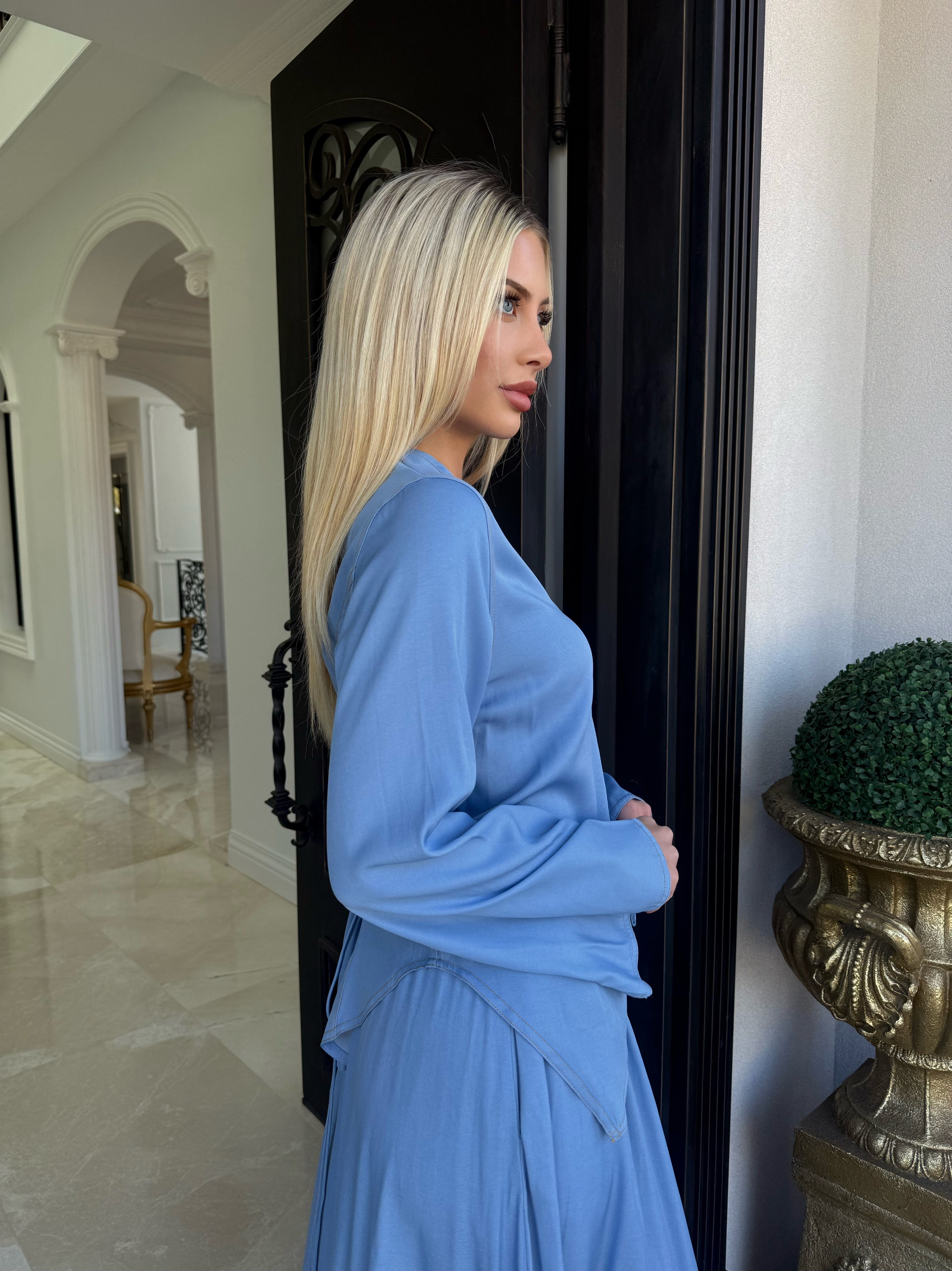Chambray Skirt Set
