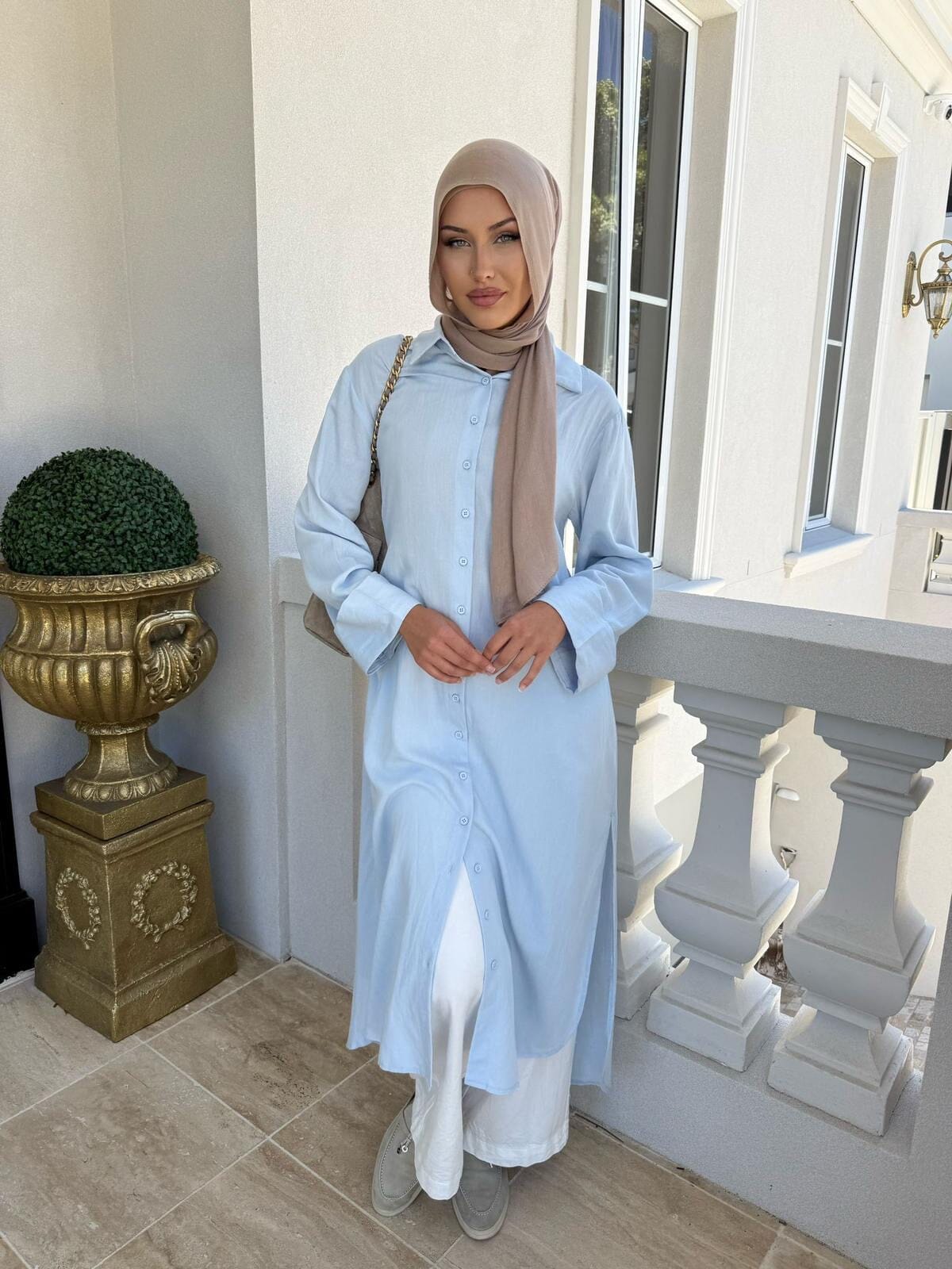 Oversized Linen Long Shirt