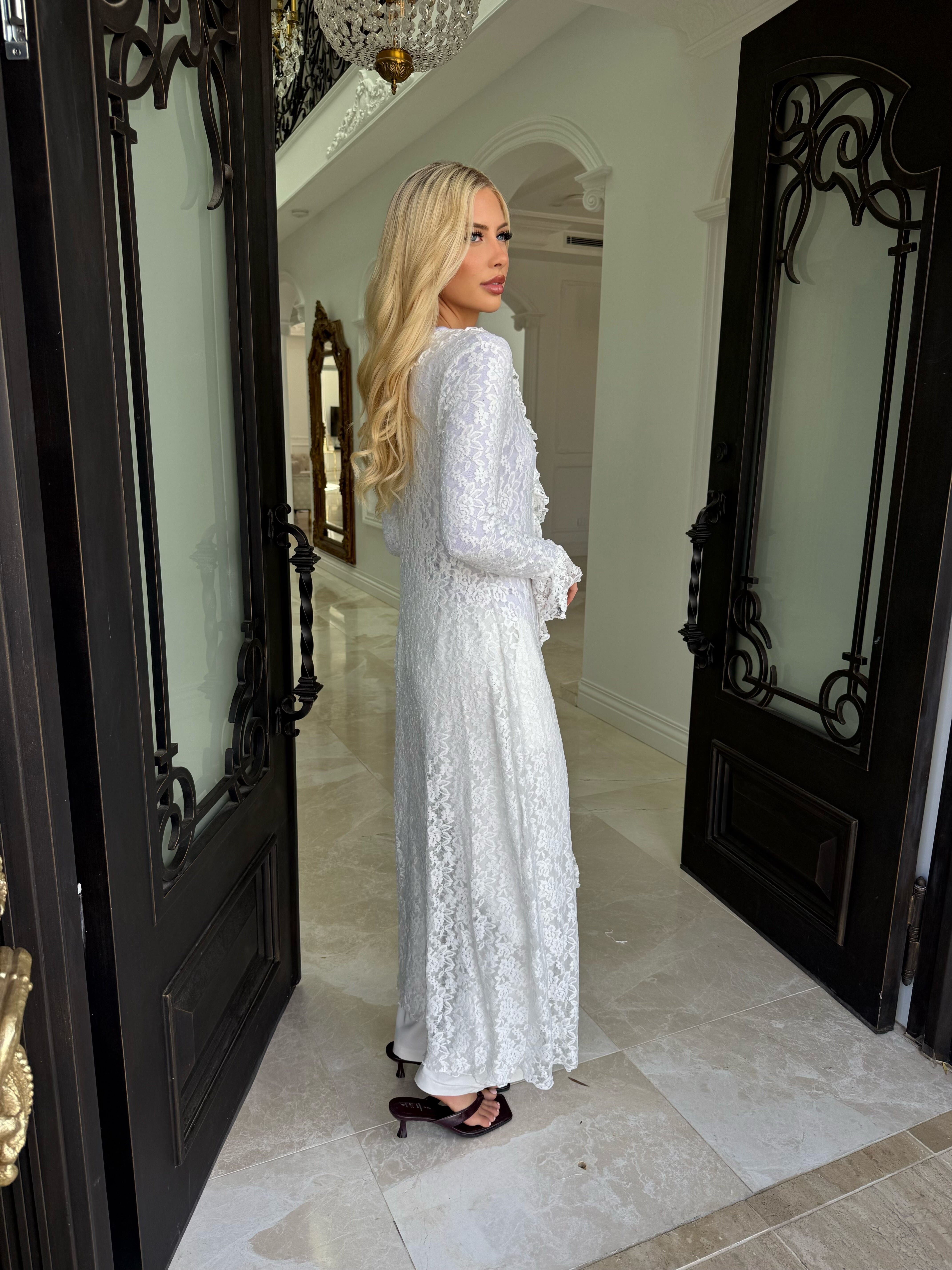 Lace Ruffle Cardigan
