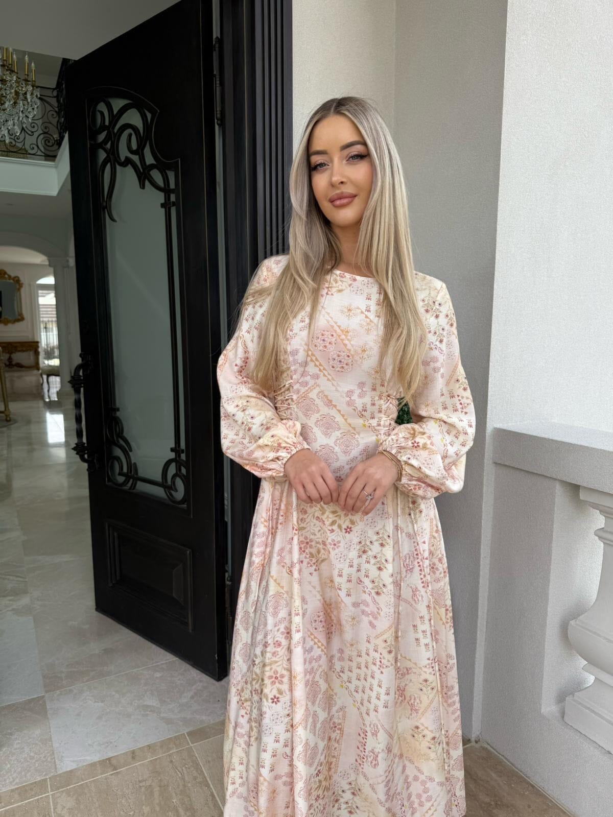 Peach Tie Dress