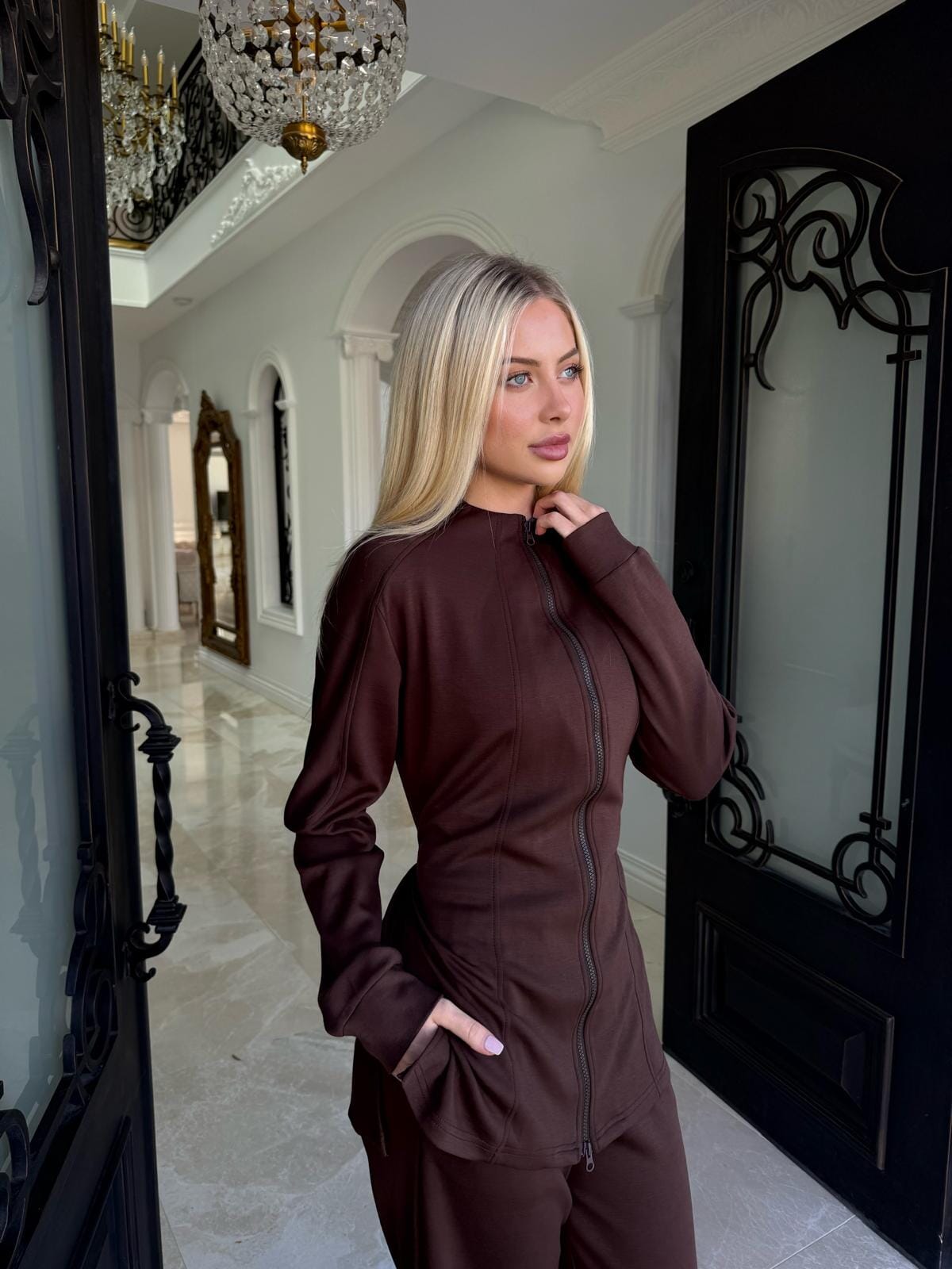 Zip Cinch Tracksuit Set