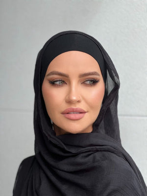 Premium Black Hijab Set