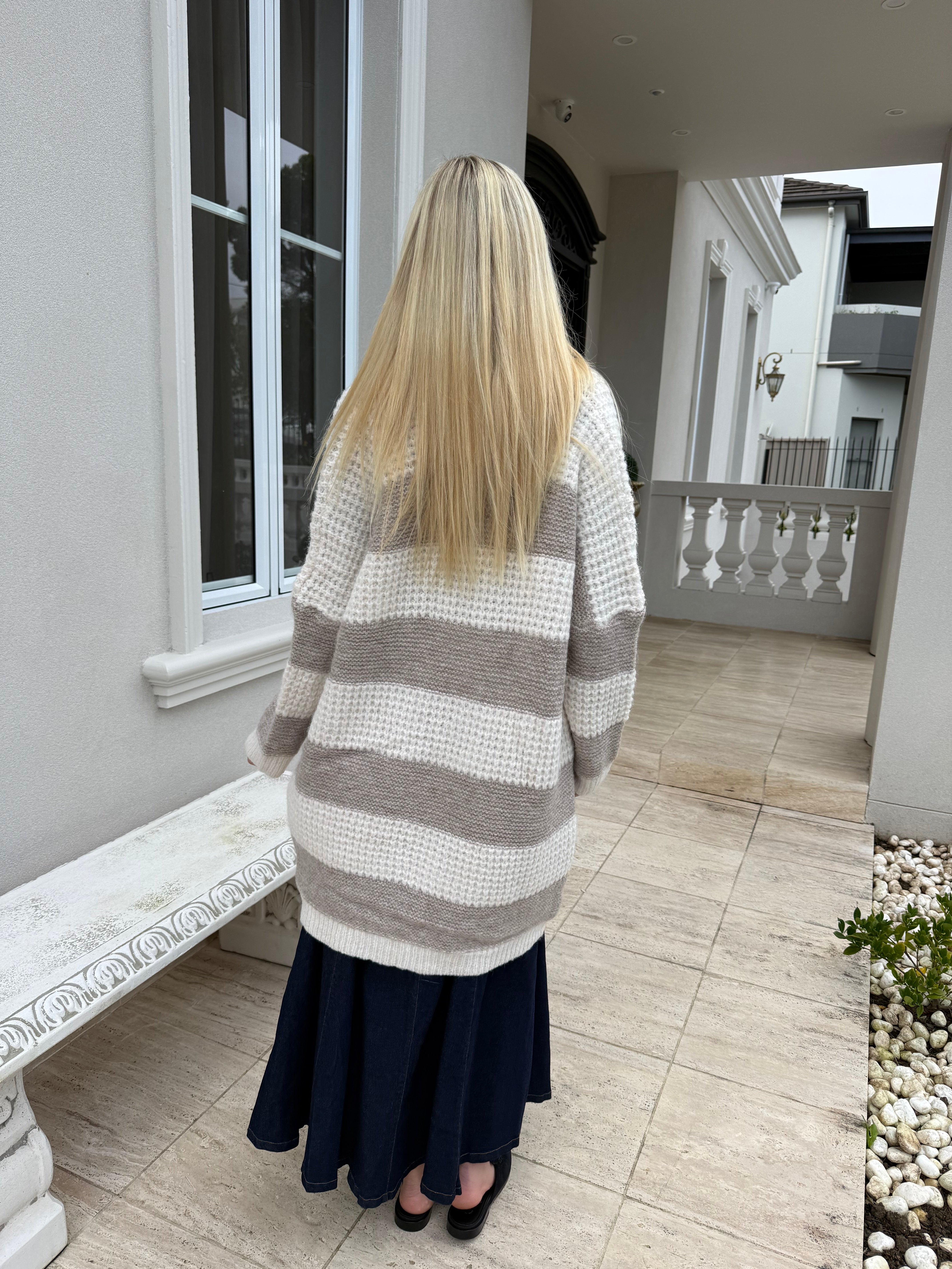 Mom Strip Cardi