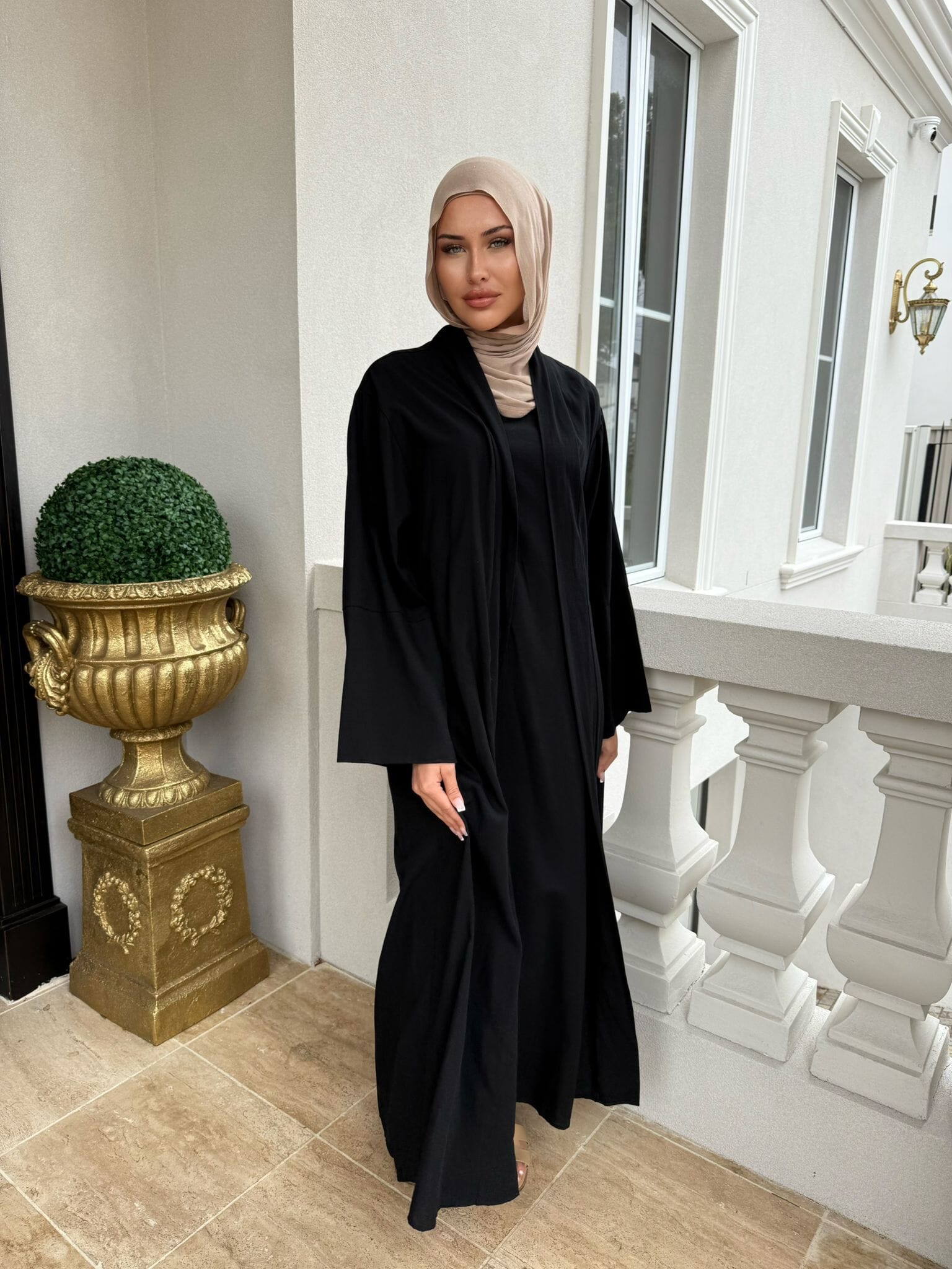Linen Abaya Set