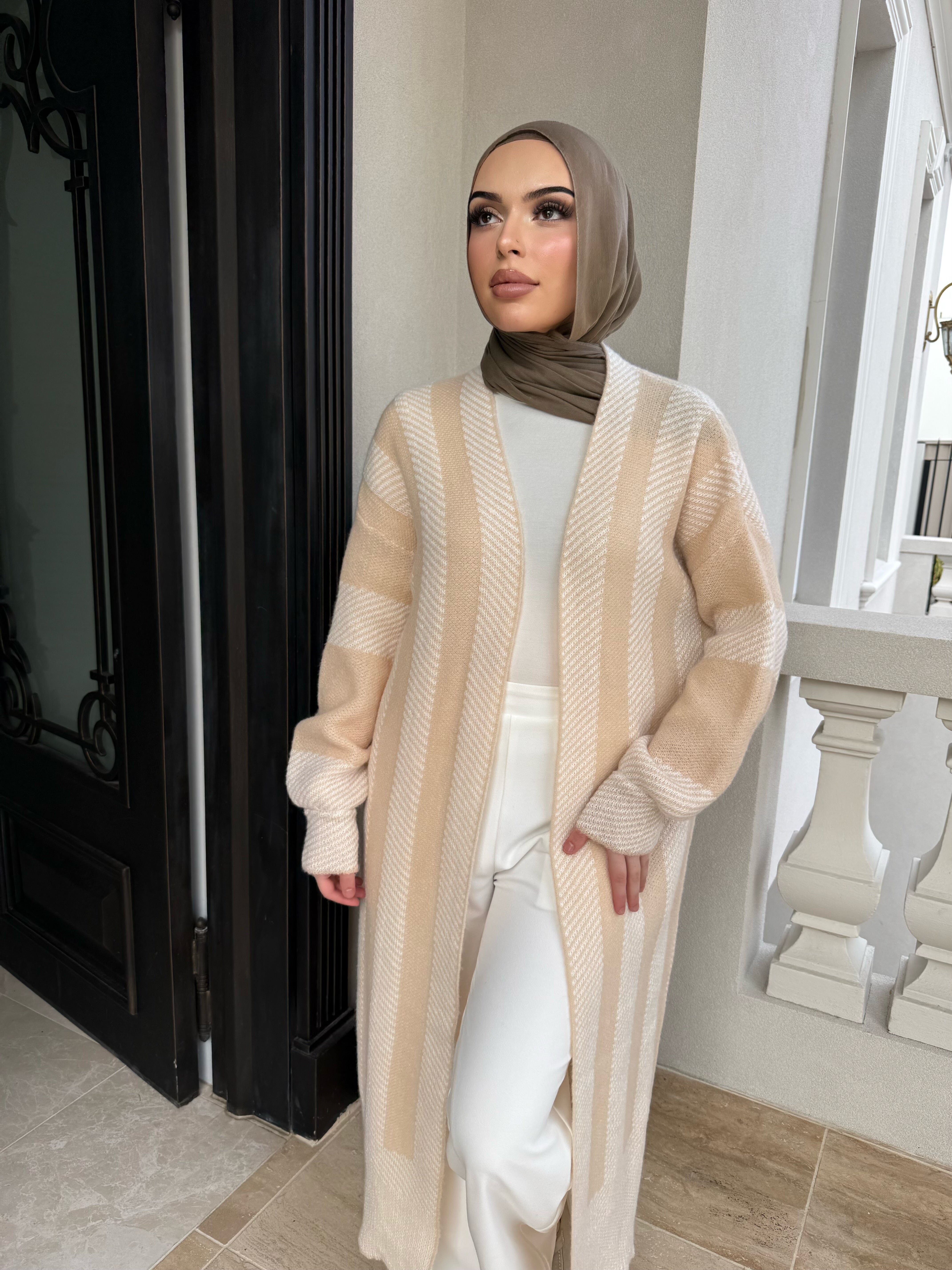 Stripe Knit Caridgan