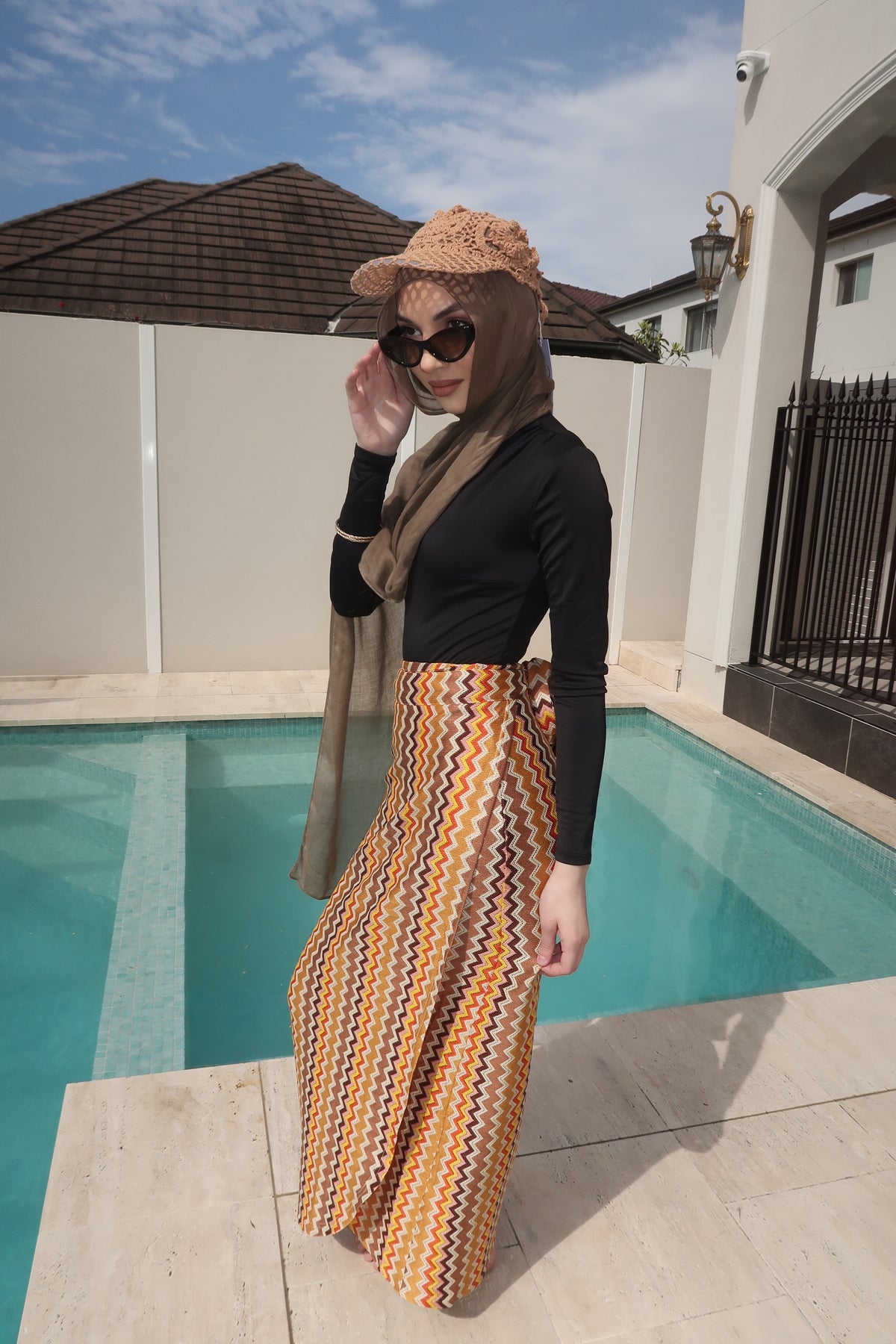 Crochet Tan Wrap Sarong