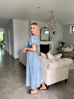 Puffy Denim Dress