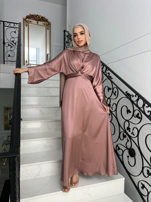 Tie Knot Satin Dress