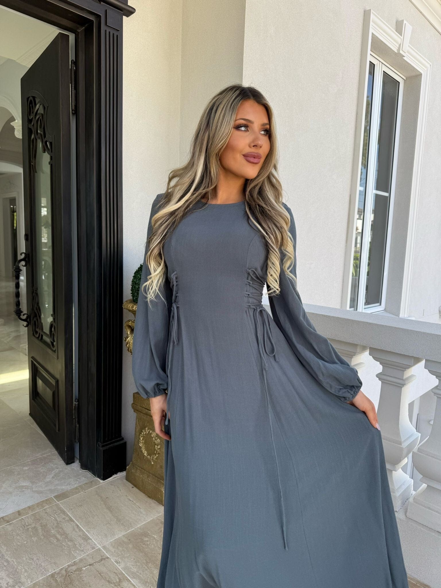 Side Linen Dress