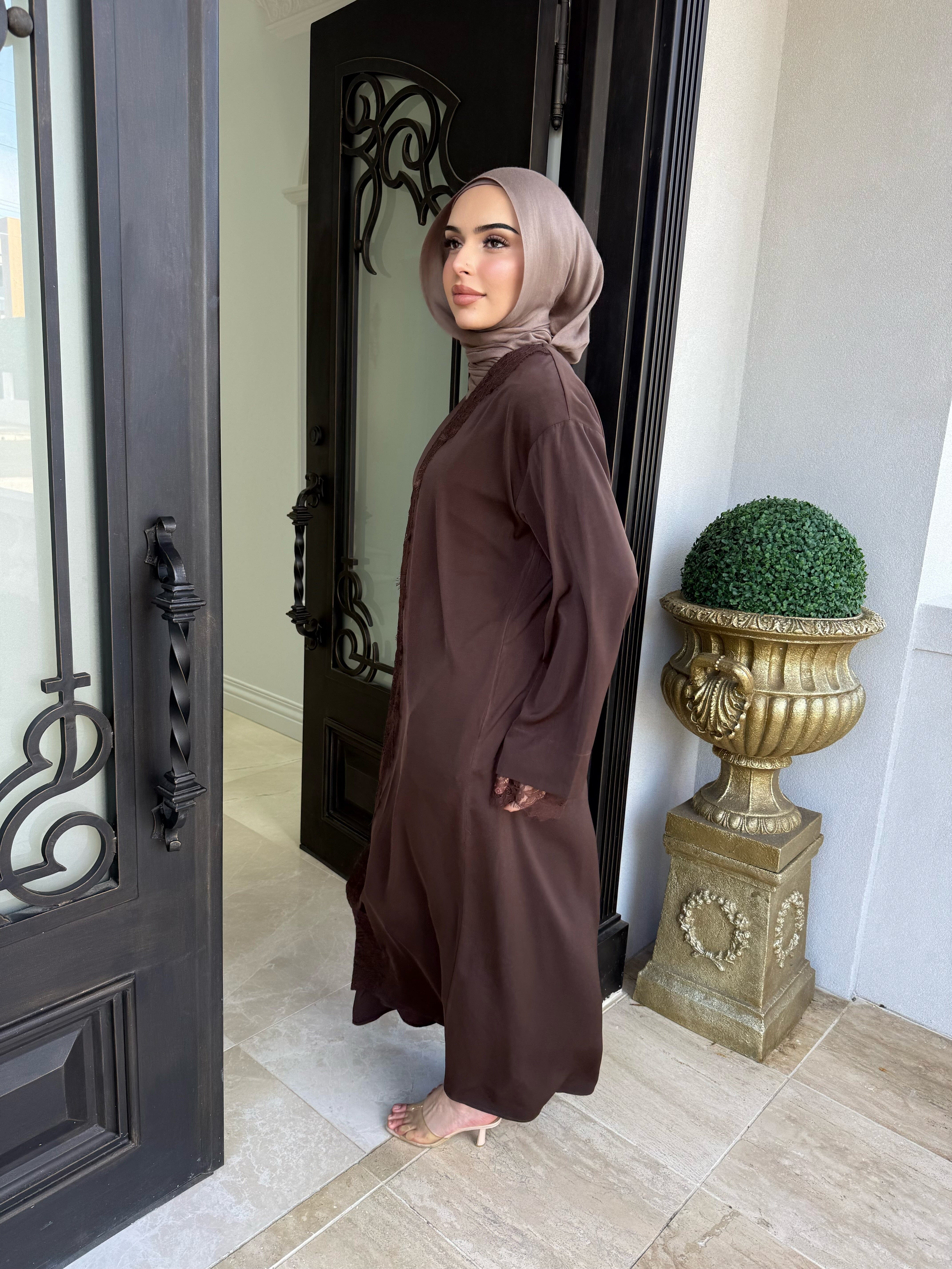 Lace Abaya Set