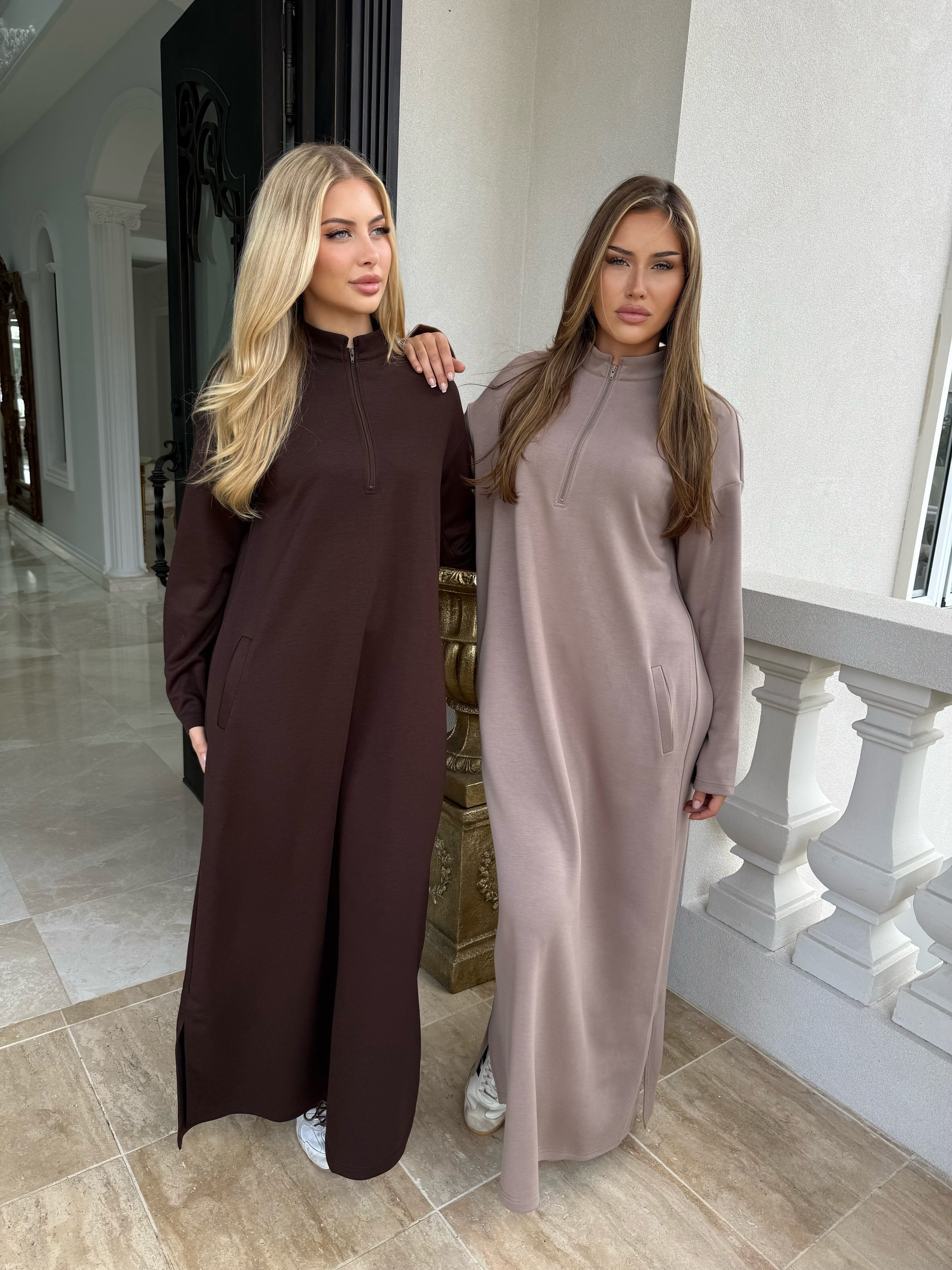 Ponte Zip Abaya