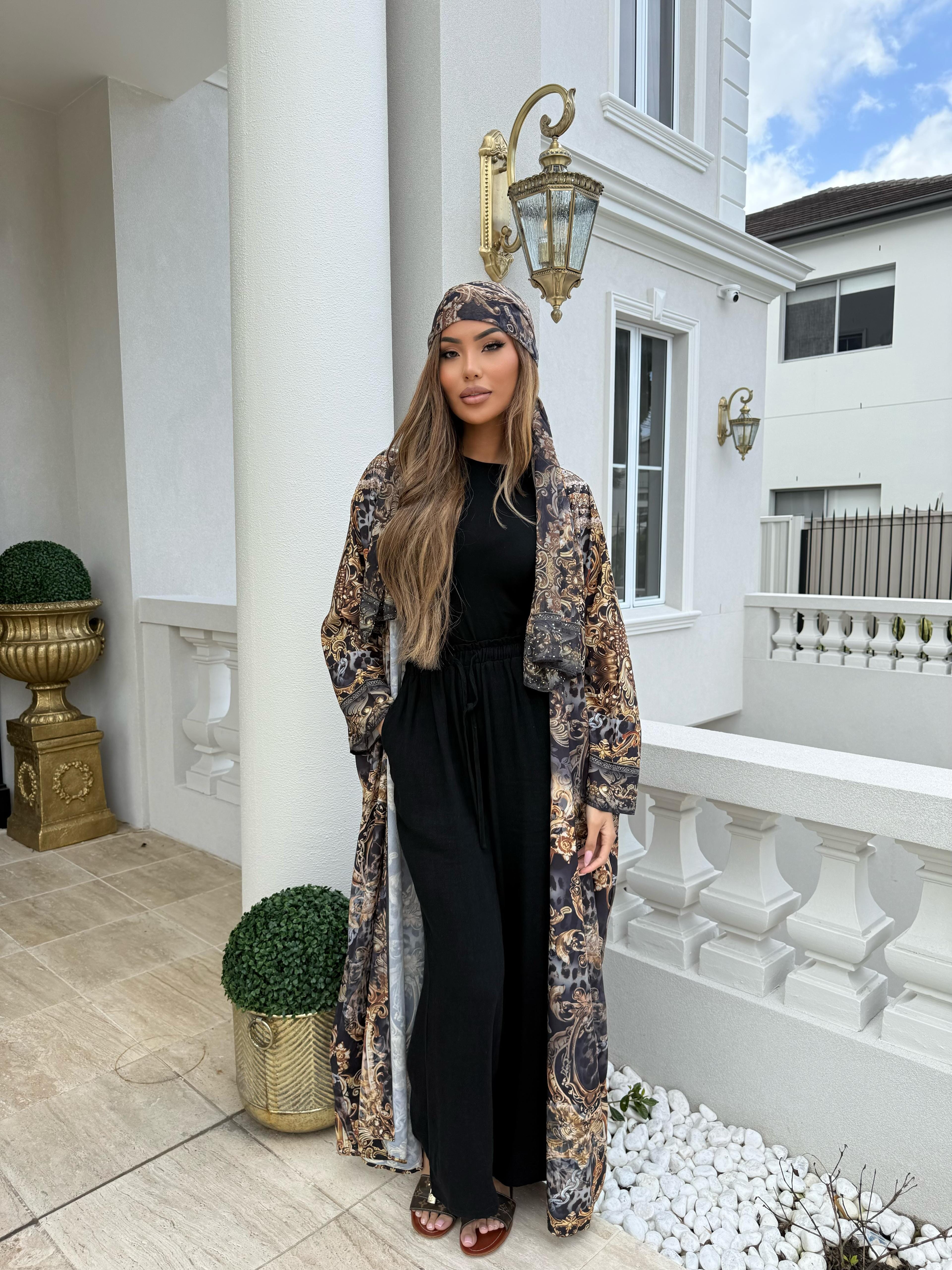 Leopard Beaded Kimono